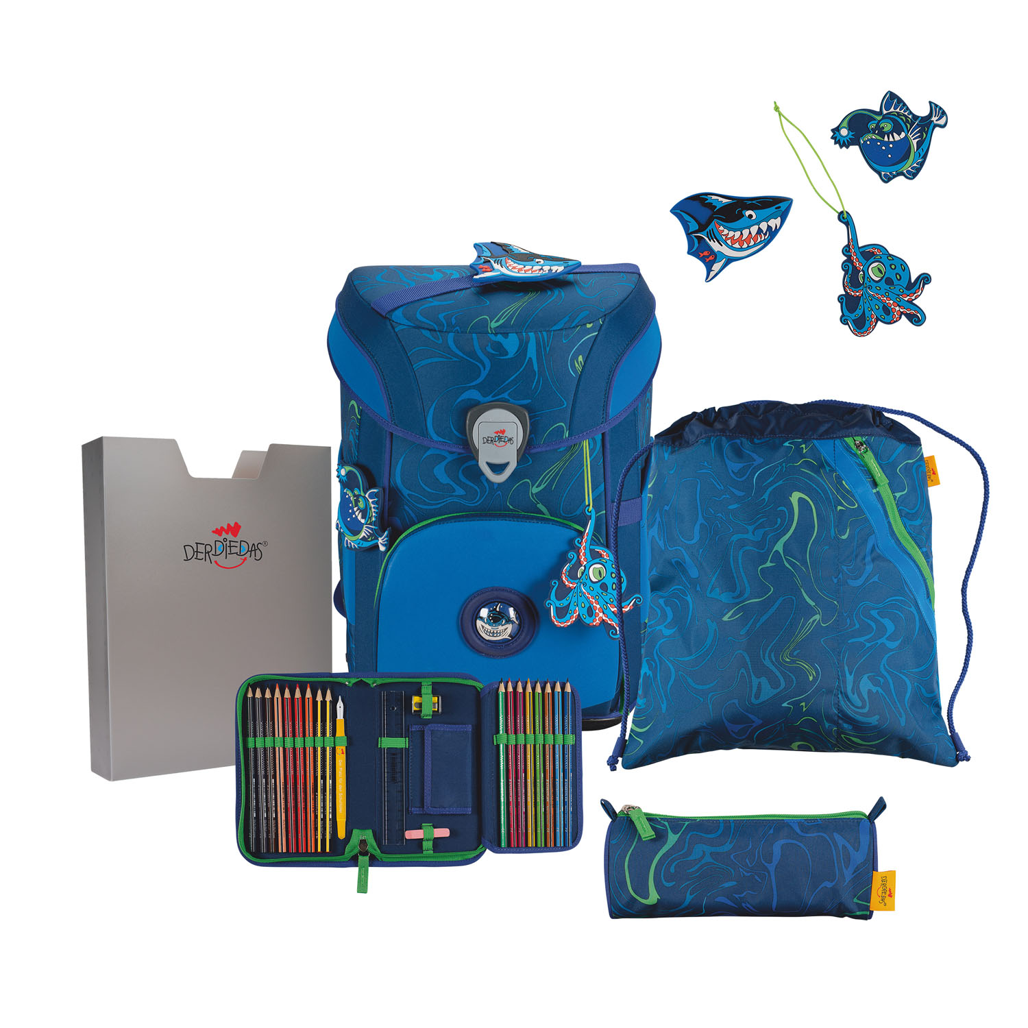 DerDieDas ErgoFlex EASY Exklusiv "Superflash" Schulrucksack-Set 5-teilig mit Sportbeutel DerDieDas ErgoFlex EASY Exklusiv "Superflash" Schulrucksack-Set 5-teilig mit Sportbeutel