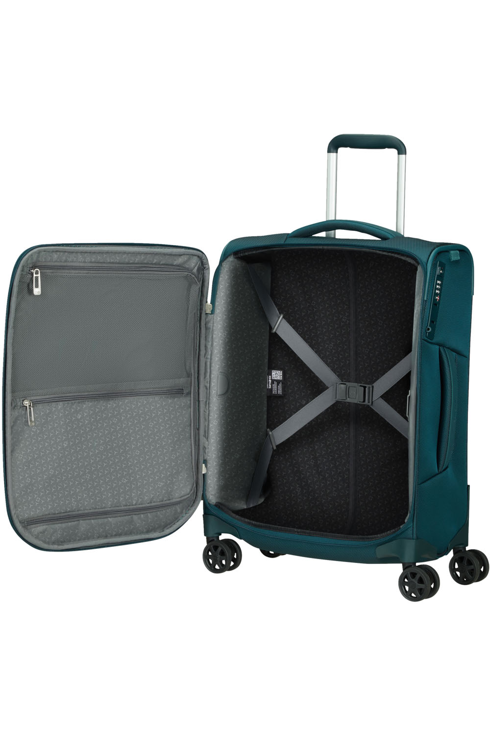 Samsonite Respark Trolley mit 4 Rollen 55cm Strict + GRATIS HOTELGUTSCHEIN Petrol Blue