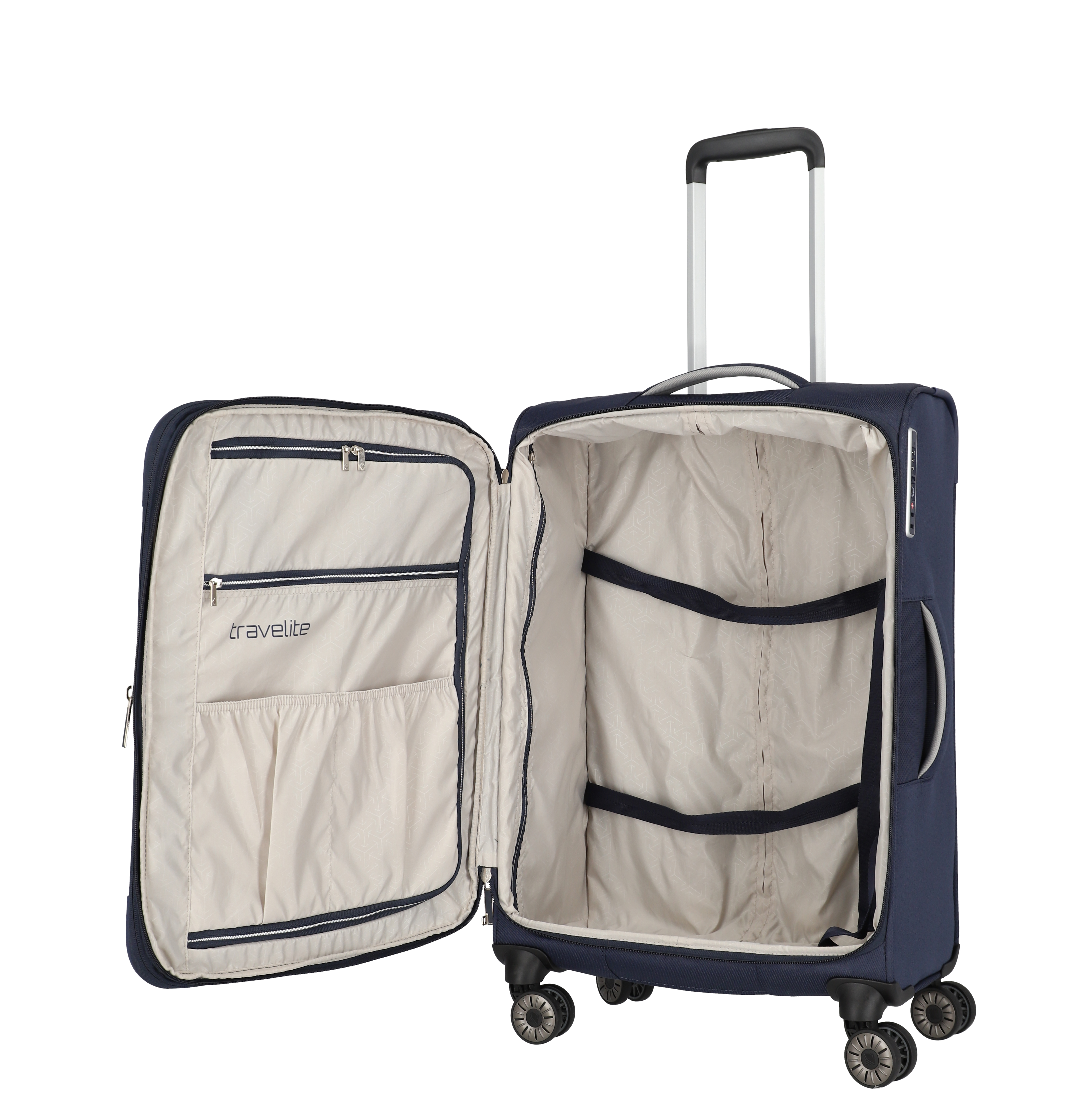 Travelite MIIGO Trolley M, 4-Rollen erweiterbar Tiefseeblau