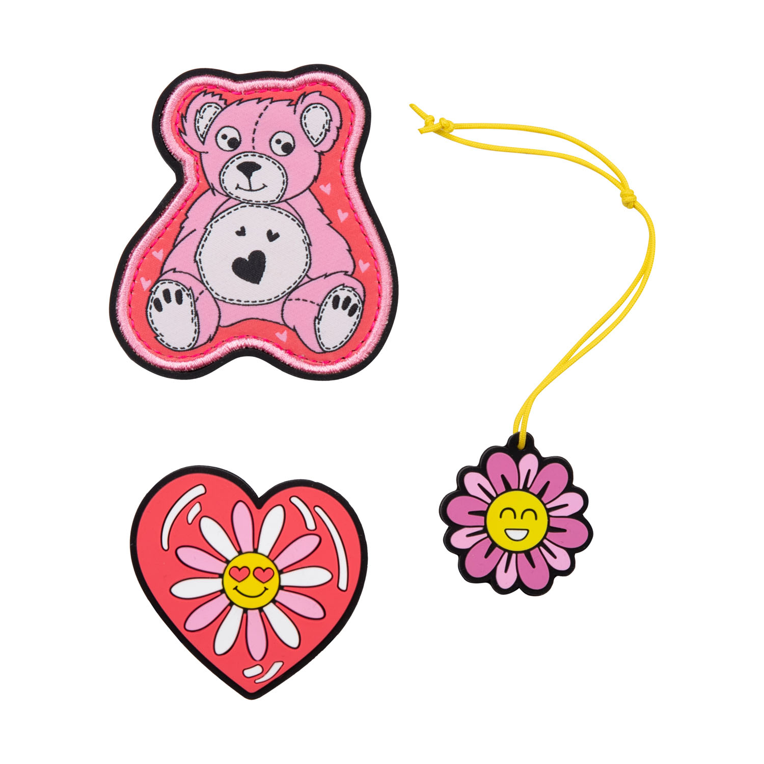 DerDieDas Schulzubehör Wechselbuttons 3er Set Roses