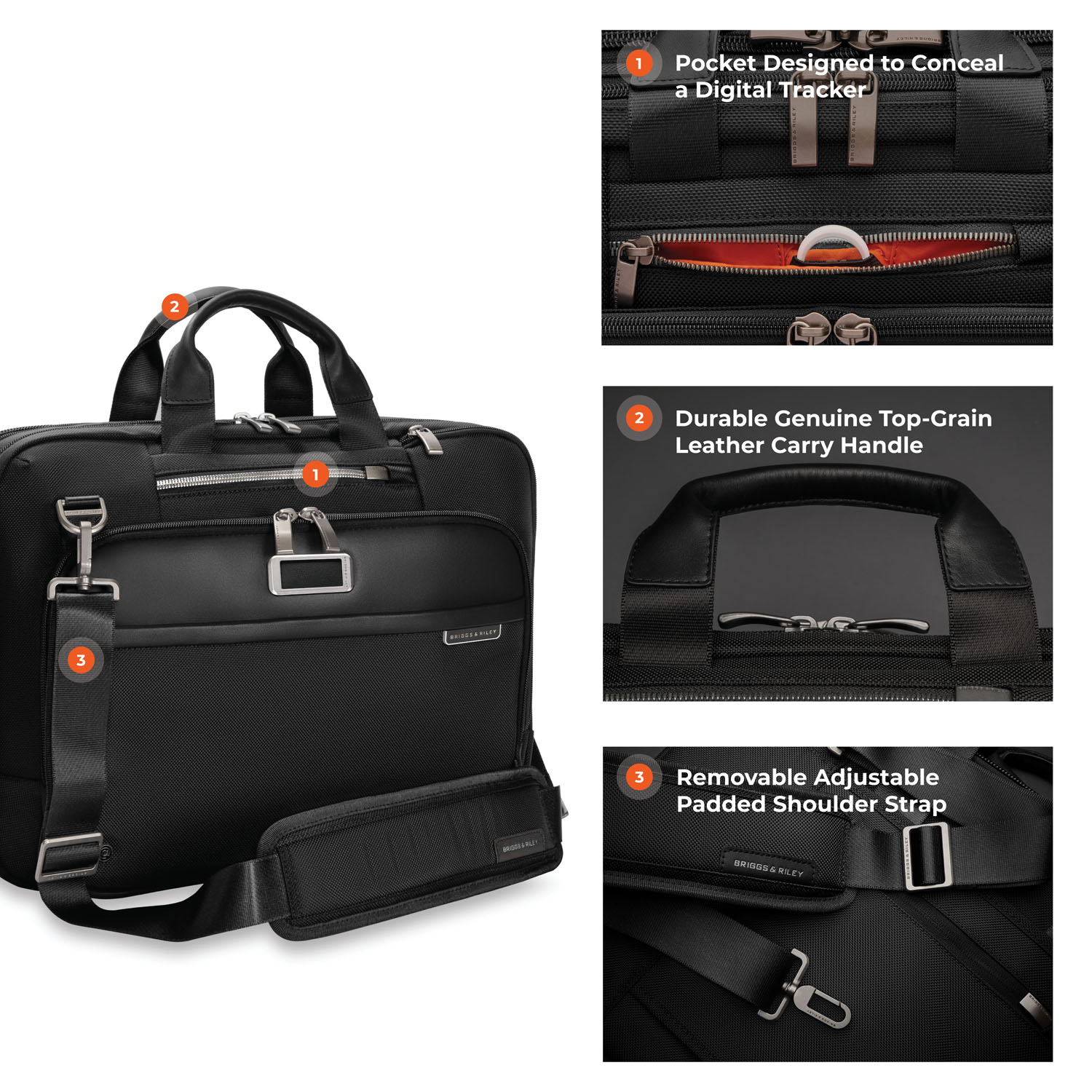 Briggs & Riley Business 2.0 Medium Expandable Brief Black Briggs & Riley Business 2.0 Medium Expandable Brief Black