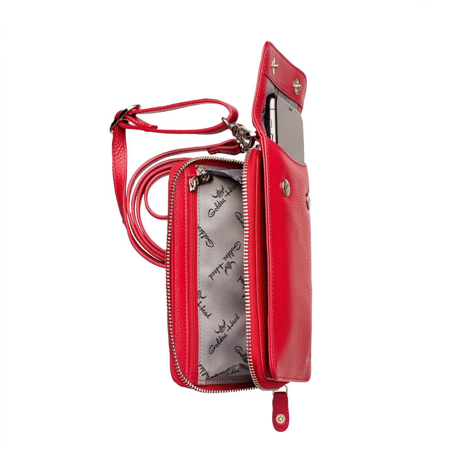 Golden Head Palma Handy-Umhängetasche RFID Protect rot