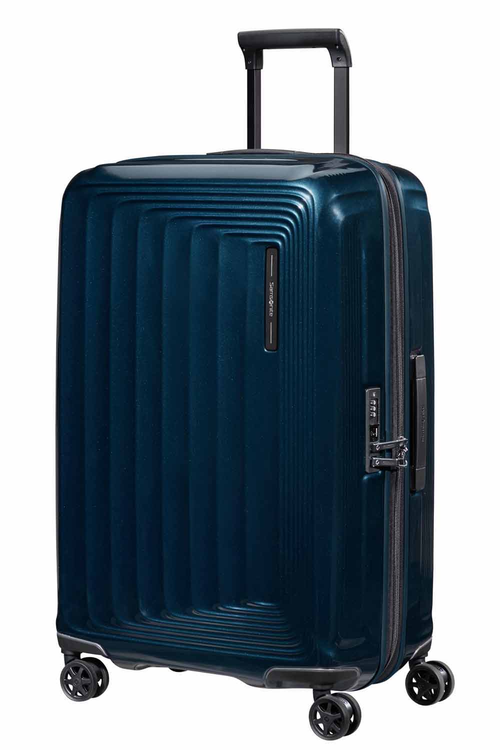 Samsonite Nuon Trolley mit 4 Rollen erweiterbar 69cm + GRATIS HOTELGUTSCHEIN Metallic Dark Blue Samsonite Nuon Trolley mit 4 Rollen erweiterbar 69cm + GRATIS HOTELGUTSCHEIN Metallic Dark Blue