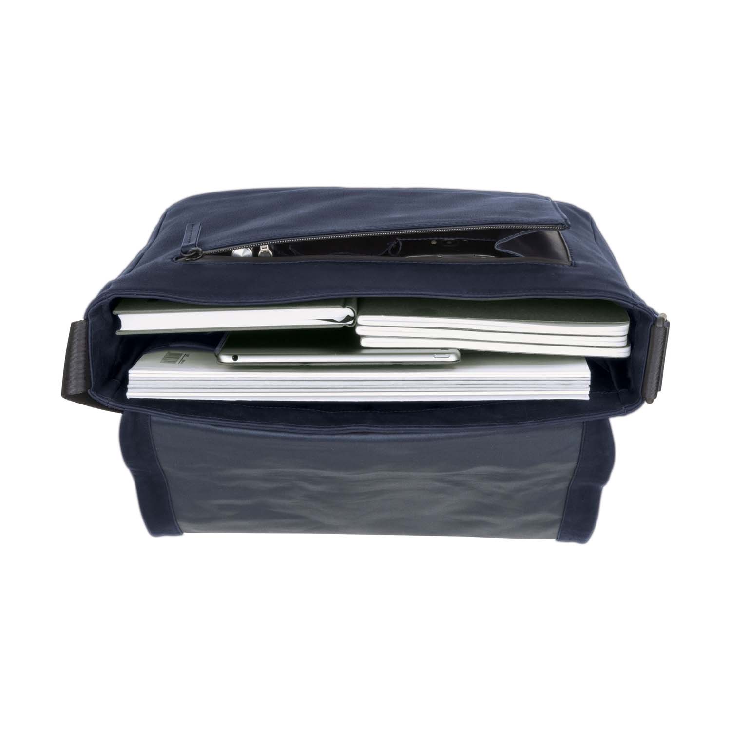 Leonhard Heyden Den Haag Leder-Umhängetasche L Blau Leonhard Heyden Den Haag Leder-Umhängetasche L Blau