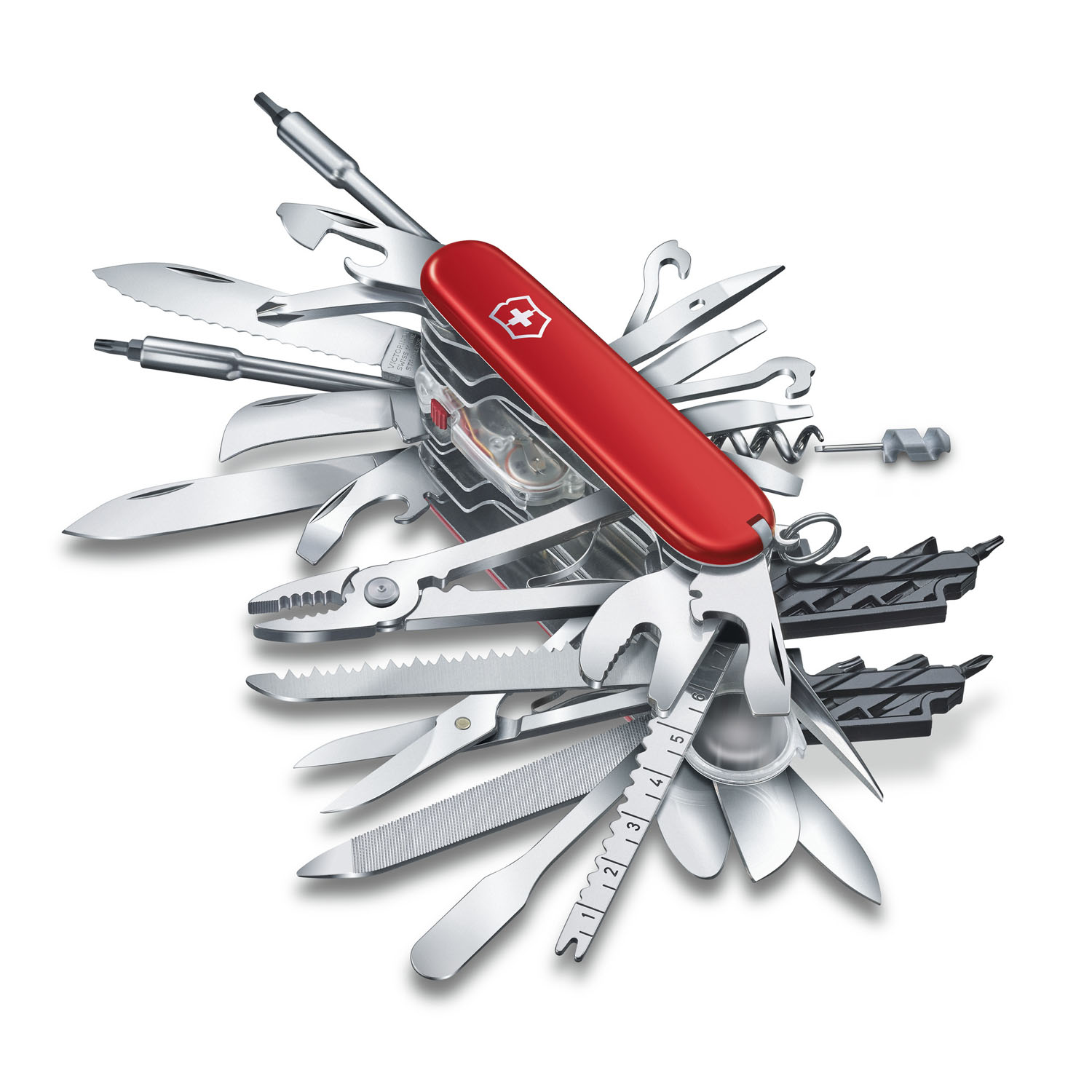 Victorinox Swiss Champ XXL, 73 Funktionen, Mittleres Taschenmesser rot Victorinox Swiss Champ XXL, 73 Funktionen, Mittleres Taschenmesser rot