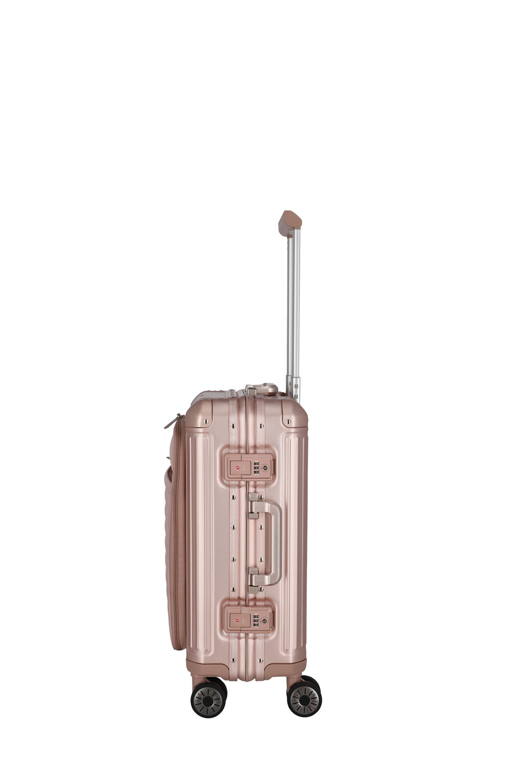 Travelite Next Trolley S 4-Rad mit Vortasche Rosé Travelite Next Trolley S 4-Rad mit Vortasche Rosé