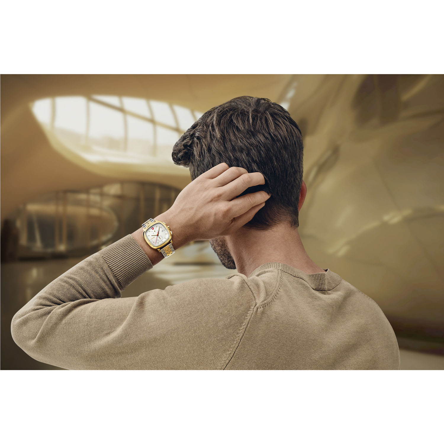 Wenger Vintage Classic Chrono Herrenuhr 40mm mit Chronographenfunktion Gold/Gold/Silber/gold