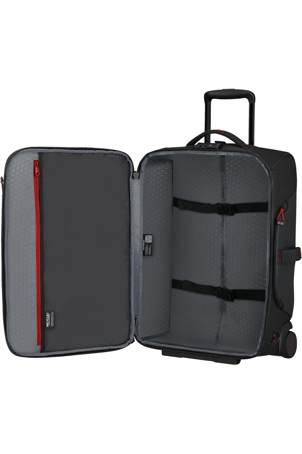 Samsonite Ecodiver Reisetasche/Rucksack mit Rollen 55cm + GRATIS HOTELGUTSCHEIN Schwarz
