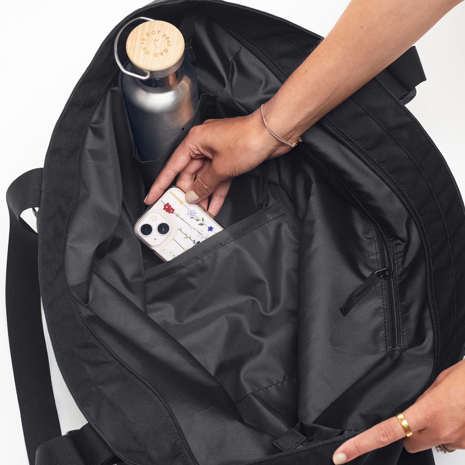 GOT BAG Shopper Tote Bag Large, Monochrome black