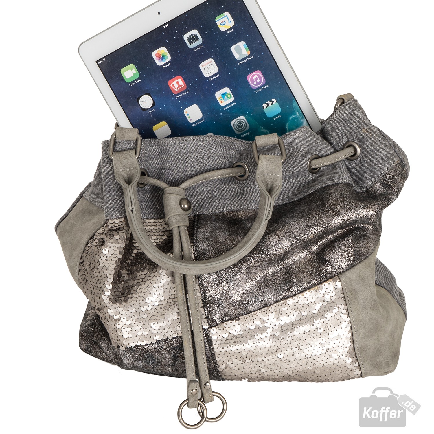 Louiz & Lou Light Up Beuteltasche Silver Louiz & Lou Light Up Beuteltasche Silver