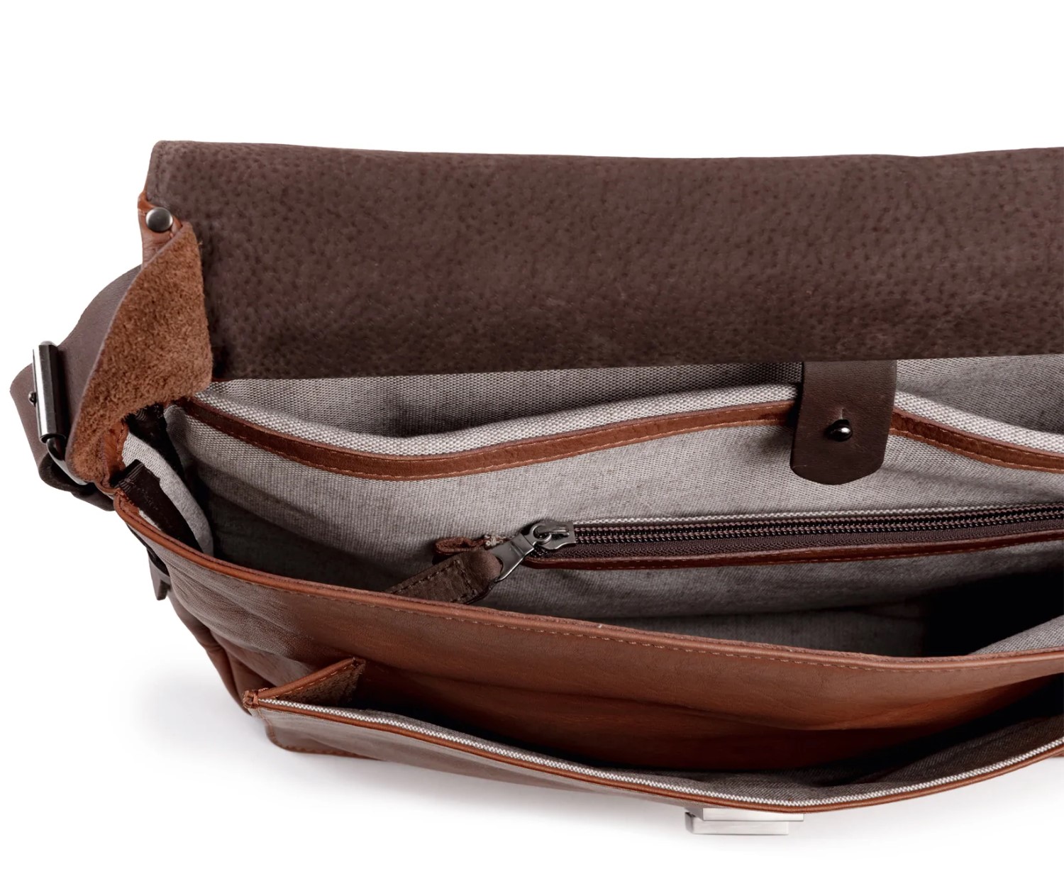 Harold's Lift Notebook Messengerbag cognac