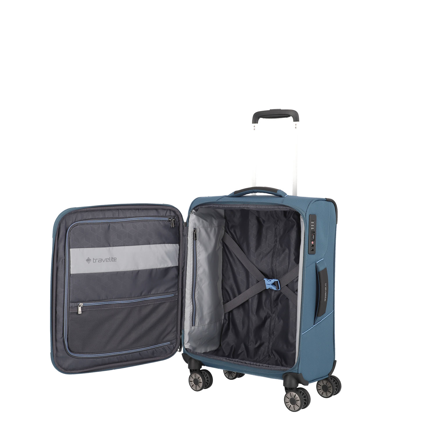 Travelite Skaii Trolley-Set 4-Rad, L erw./M erw./S Panoramablau