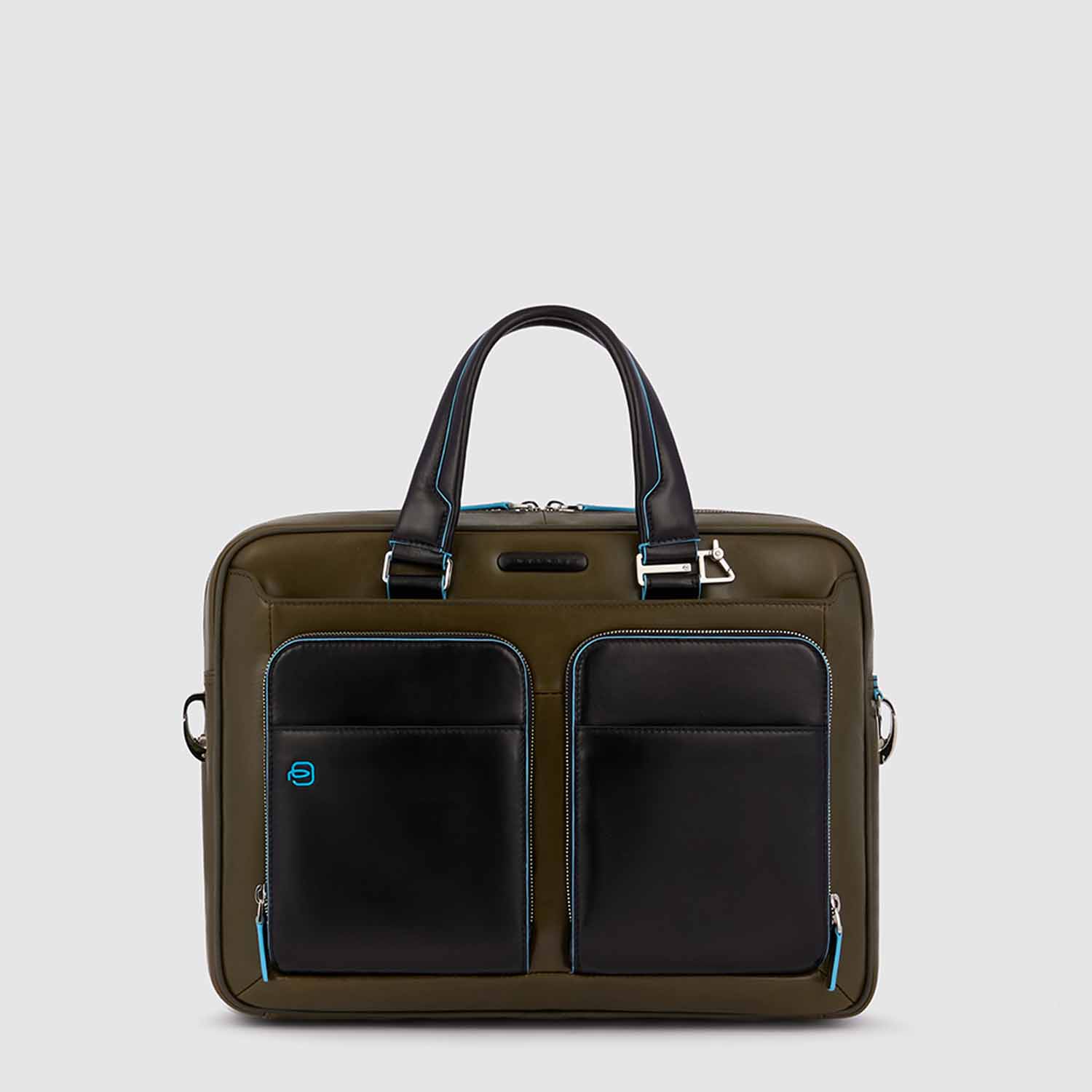 Piquadro Blue Square Schmale Laptoptasche mit Laptofach 14" verde/nero Piquadro Blue Square Schmale Laptoptasche mit Laptofach 14" verde/nero