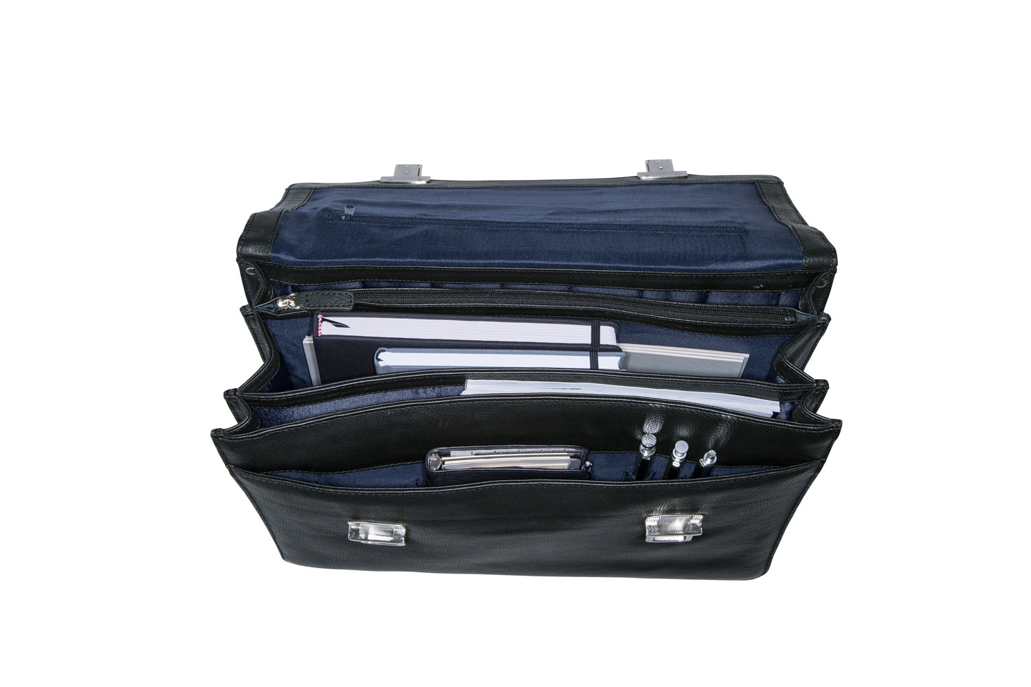 Leonhard Heyden Berlin Leder-Aktenmappe 3-Fächer mit Laptopfach 15" Leonhard Heyden Berlin Leder-Aktenmappe 3-Fächer mit Laptopfach 15"