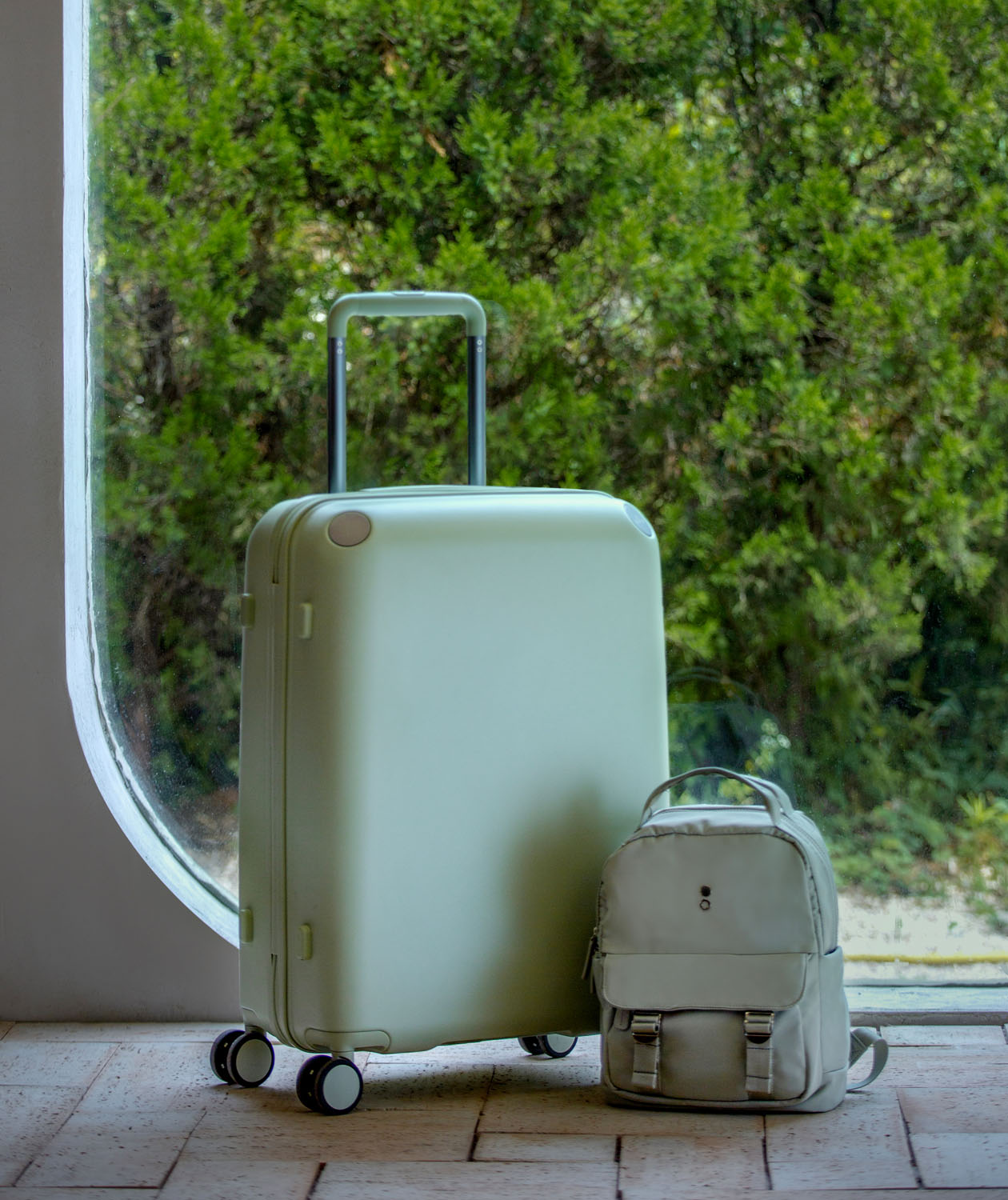 ECHOLAC Panda Koffer M 4-Rollen Ivory White