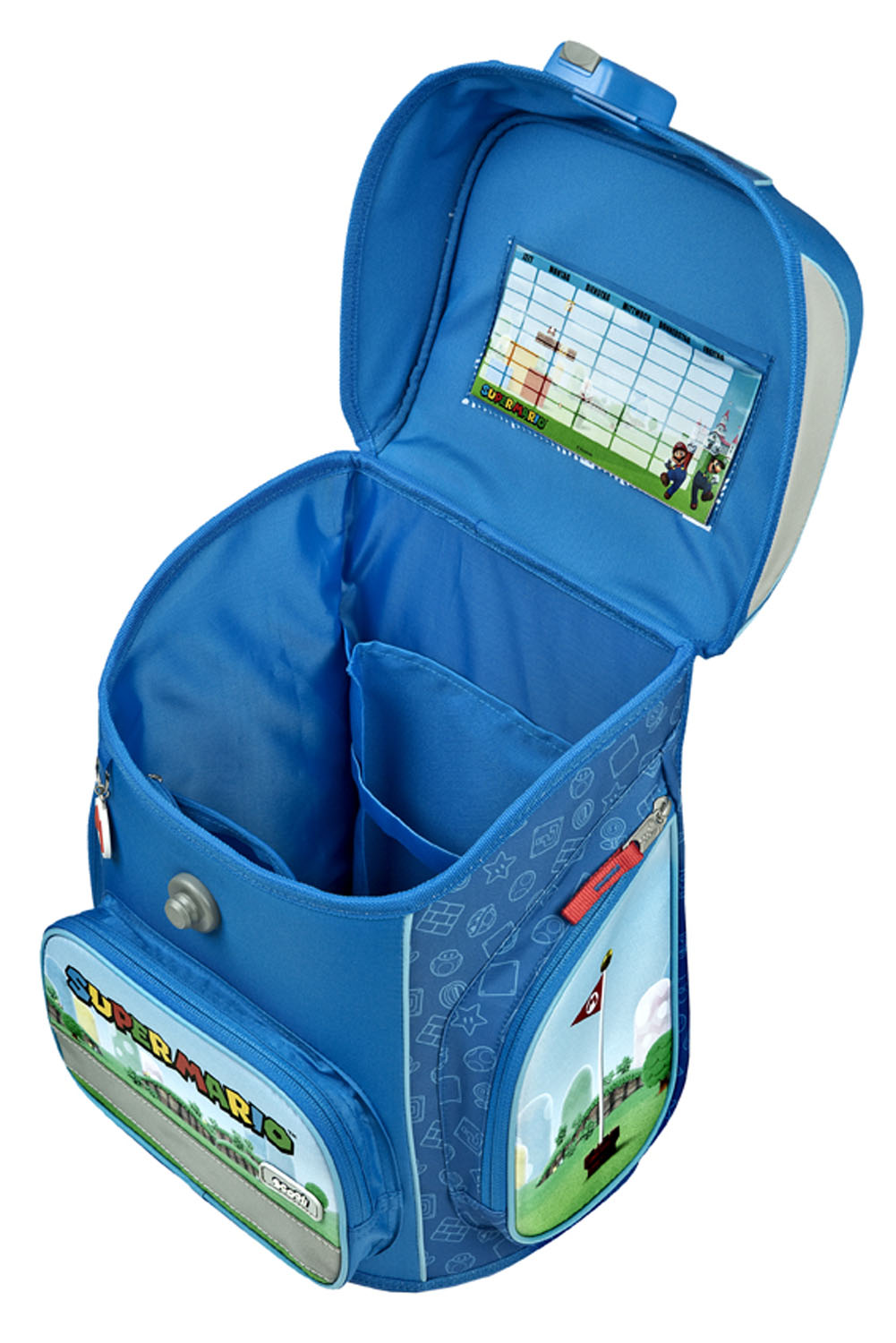 Scooli EasyFit Schulranzen, 5-teiliges Set Super Mario