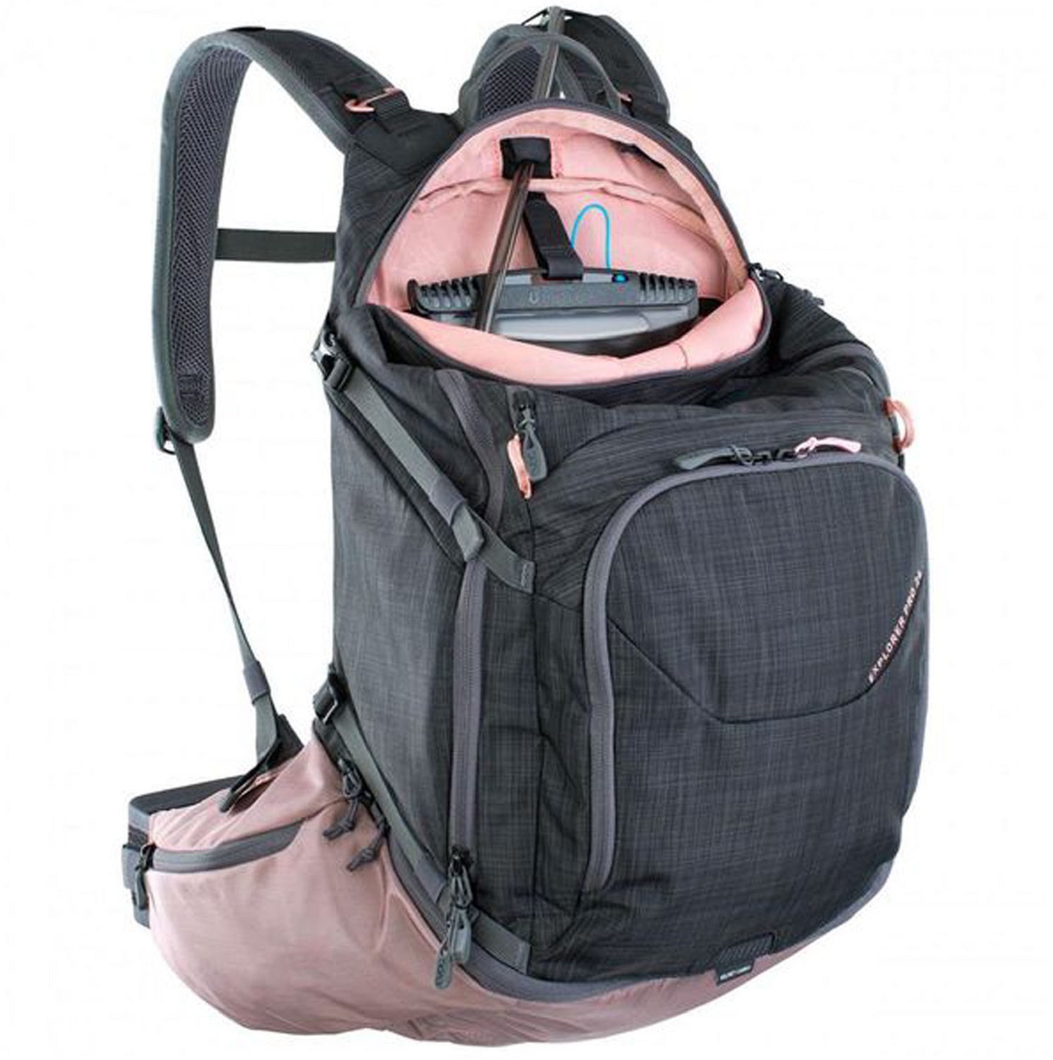 evoc Explorer PRO 26 Bike-Rucksack Carbon grey / dusty pink