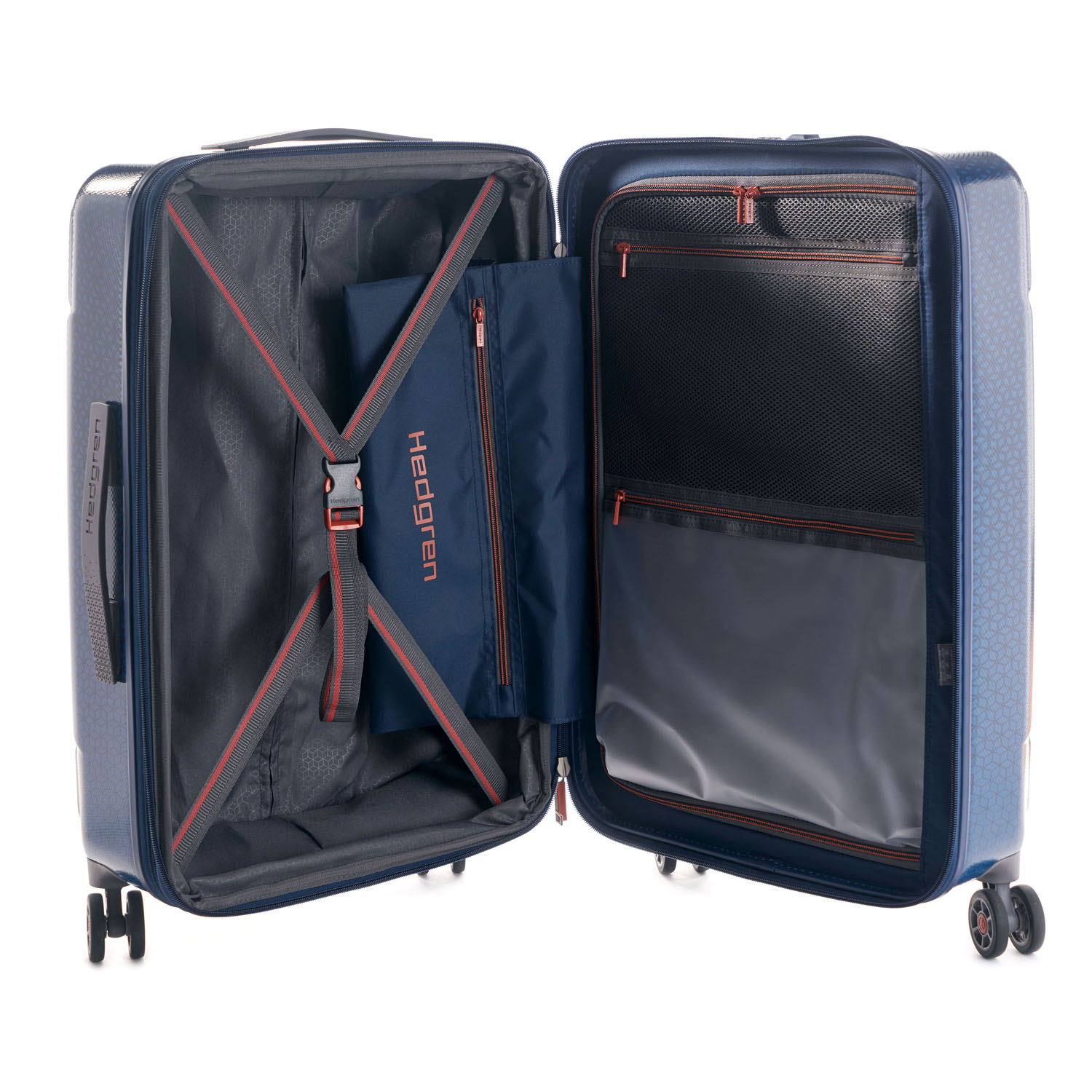 Hedgren Freestyle Glide M Expandable 4-Rollen-Trolley 67cm Blue Opal