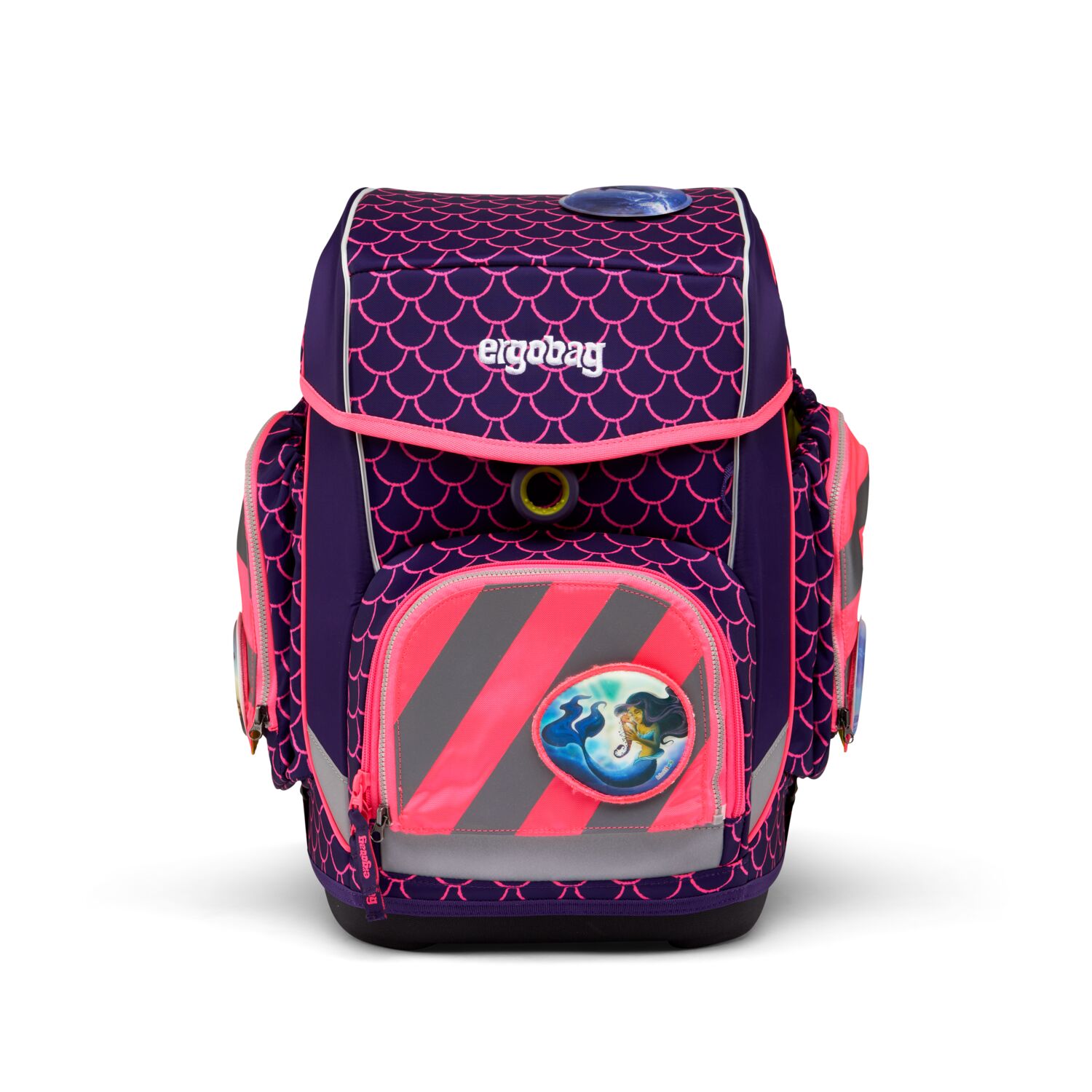 ergobag Schulzubehör Fluo-Zip Set mit Reflektorstreifen, 3-tlg. ab 2019 Pink