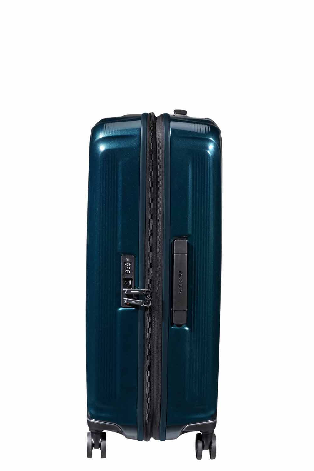 Samsonite Nuon Trolley mit 4 Rollen erweiterbar 69cm + GRATIS HOTELGUTSCHEIN Metallic Dark Blue