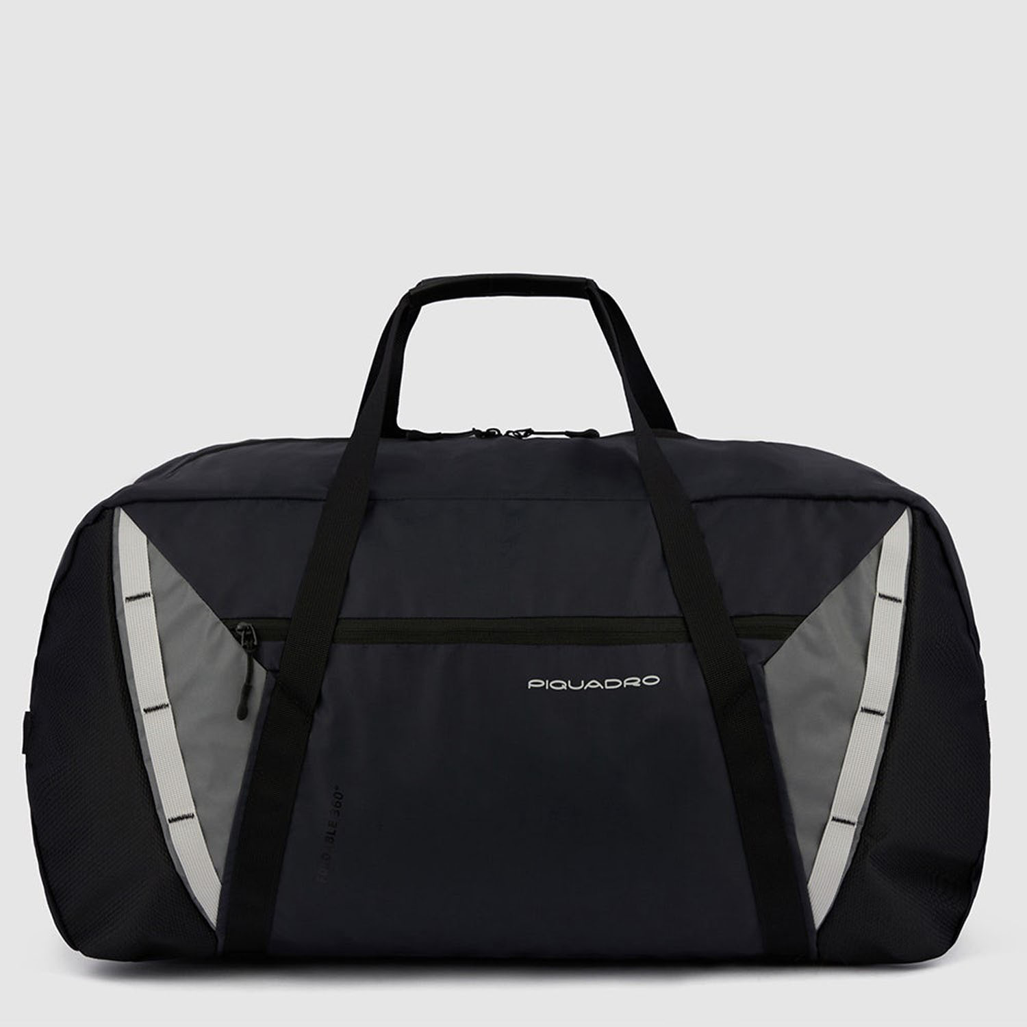 Piquadro Foldable Faltbare Reisetasche aus rezykliertem Stoff Schwarz
