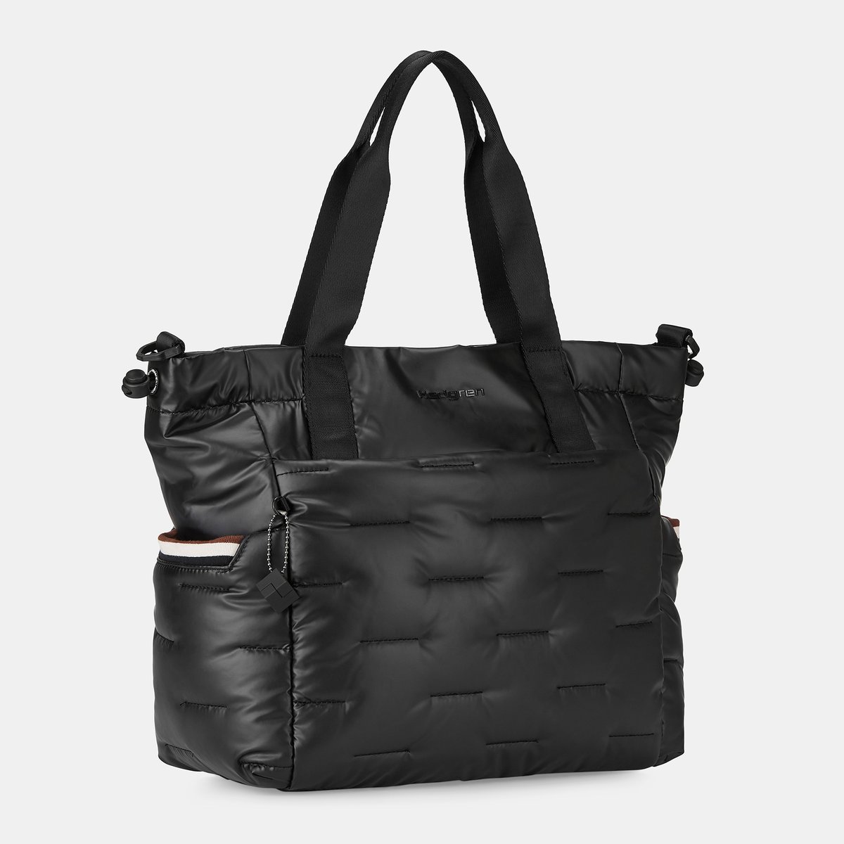 Hedgren Cocoon PUFFER Totebag Black-Würfel-Anhänger Hedgren Cocoon PUFFER Totebag Black-Würfel-Anhänger