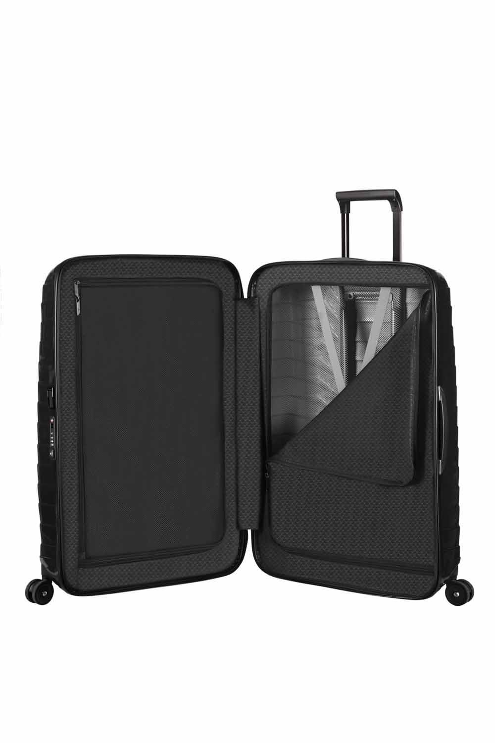 Samsonite Proxis Trolley mit 4 Rollen 69cm + GRATIS HOTELGUTSCHEIN Schwarz Samsonite Proxis Trolley mit 4 Rollen 69cm + GRATIS HOTELGUTSCHEIN Schwarz