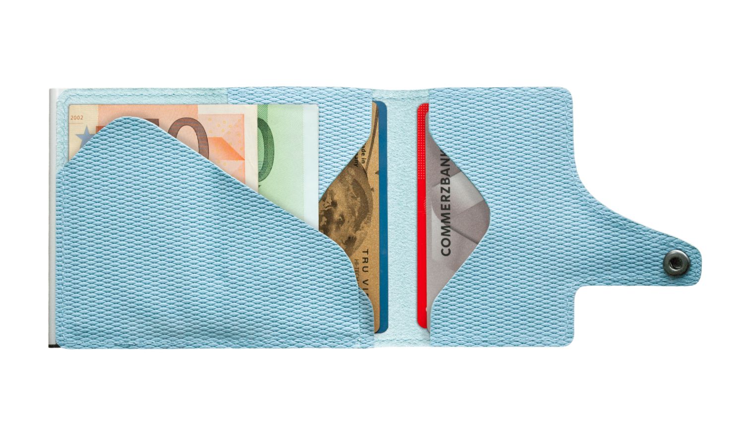 Tru Virtu Click & Slide Wallet Rhombus Light Blue