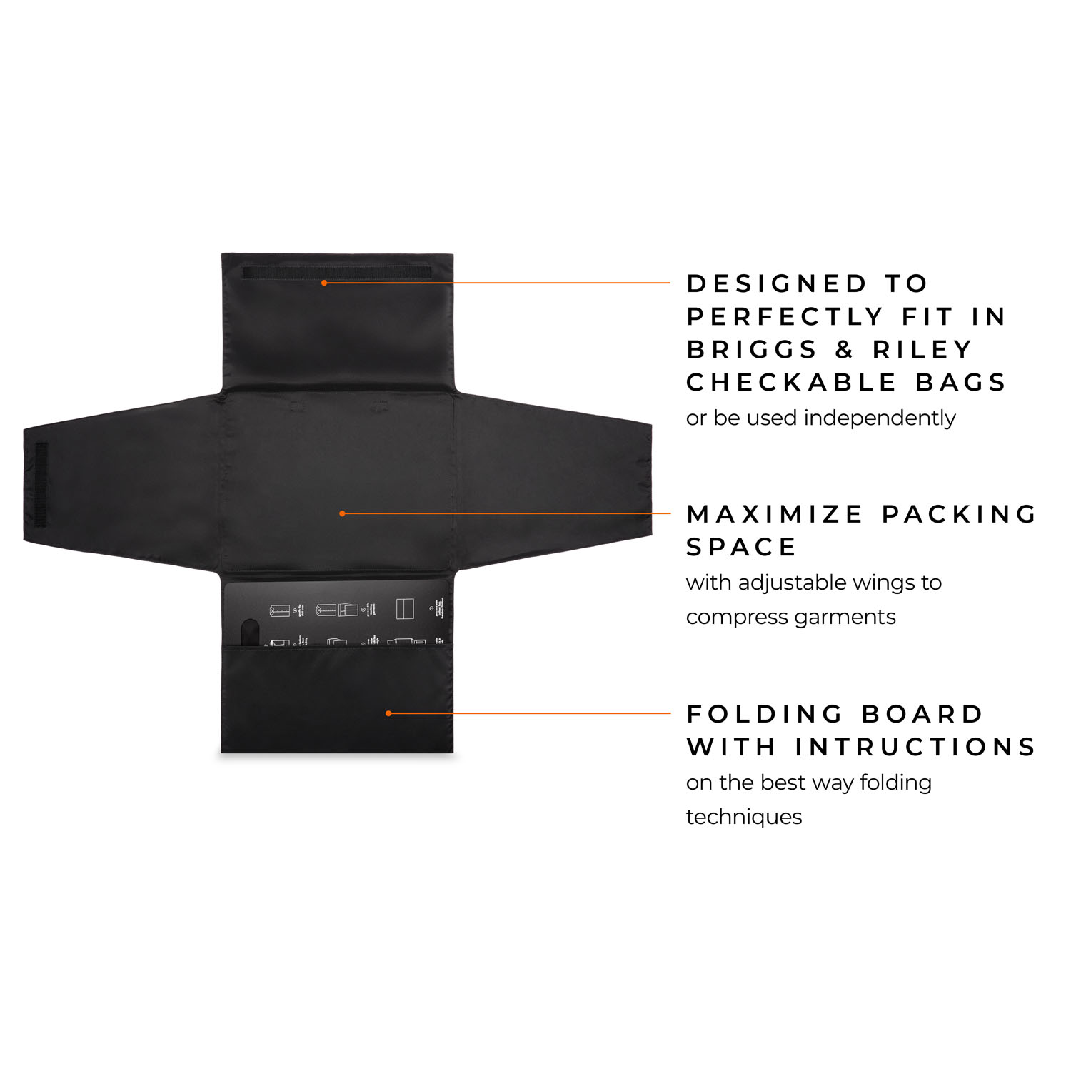 Briggs & Riley Travel Essentials Garment Folder Black Briggs & Riley Travel Essentials Garment Folder Black