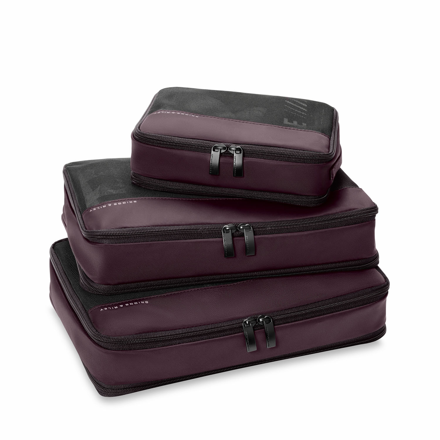 Briggs & Riley Travel Essentials Carry On Packing Cube 3-teilige Set Plum