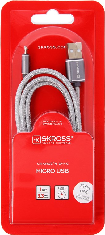 SKROSS Charge‘n Sync Micro USB silber SKROSS Charge‘n Sync Micro USB silber
