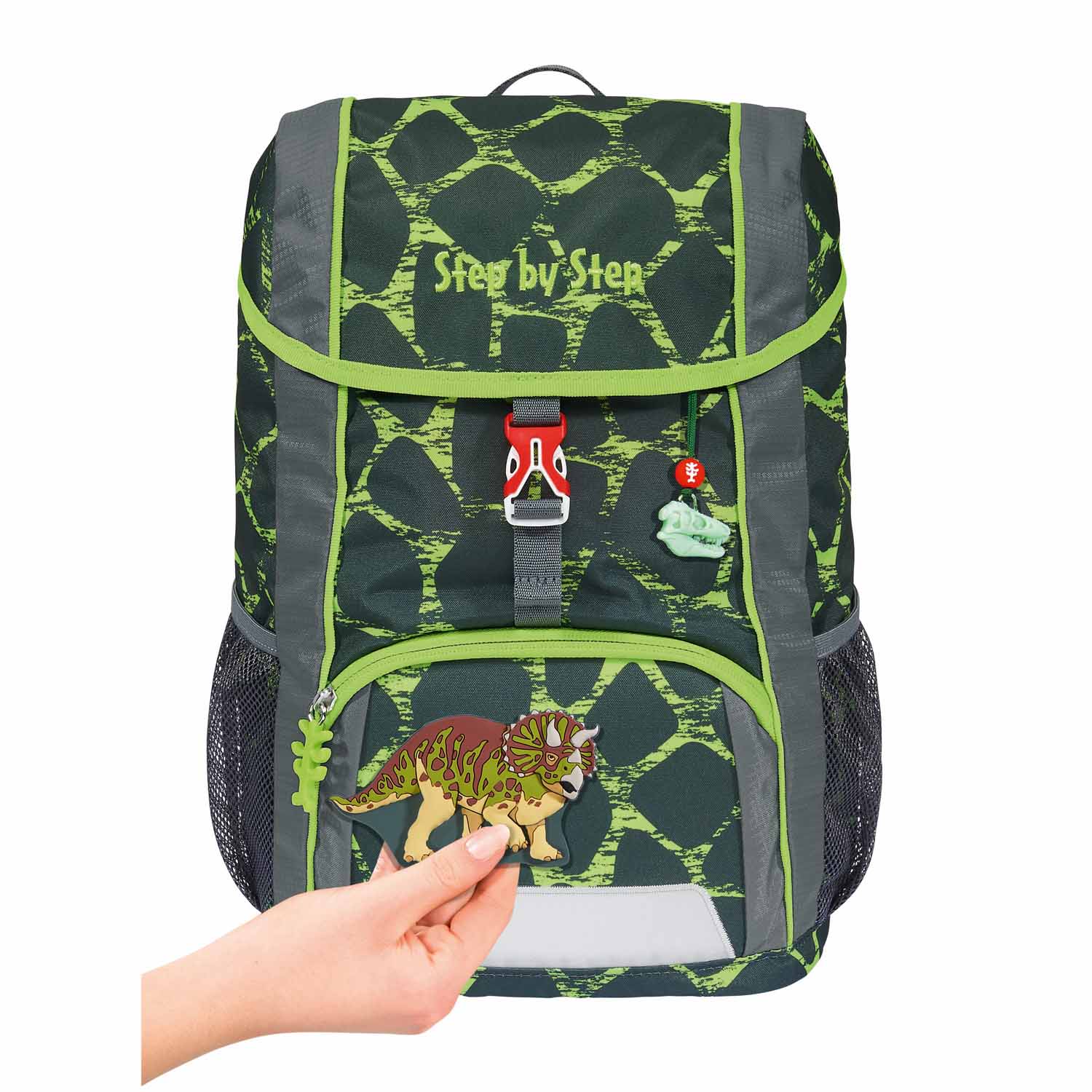 Step by Step Kinderrucksack KID Rucksack-Set, 3-teilig inkl. Sitzkissen Dino Tres