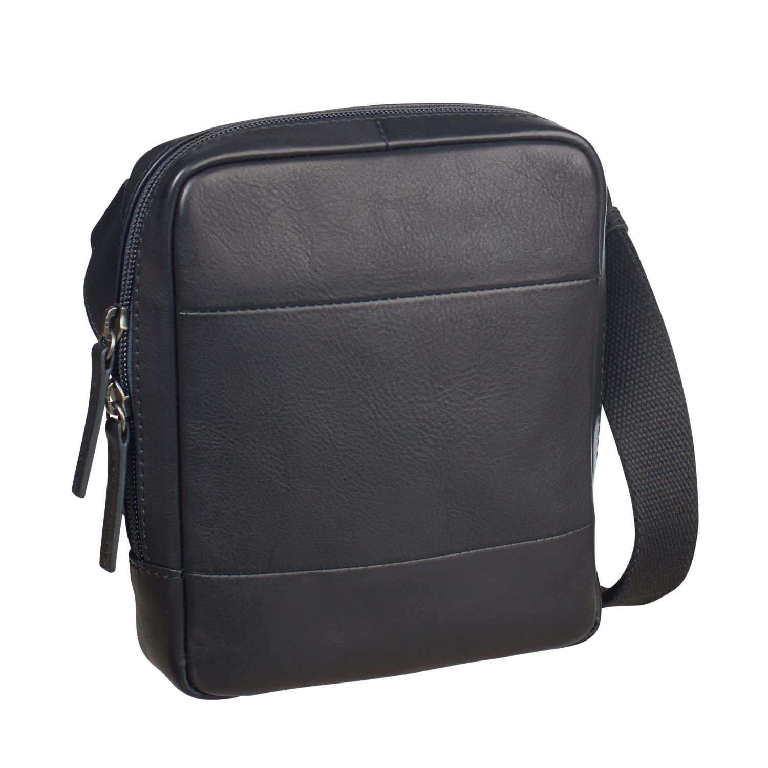 Leonhard Heyden Hamburg Leder-Umhängetasche XS Schwarz