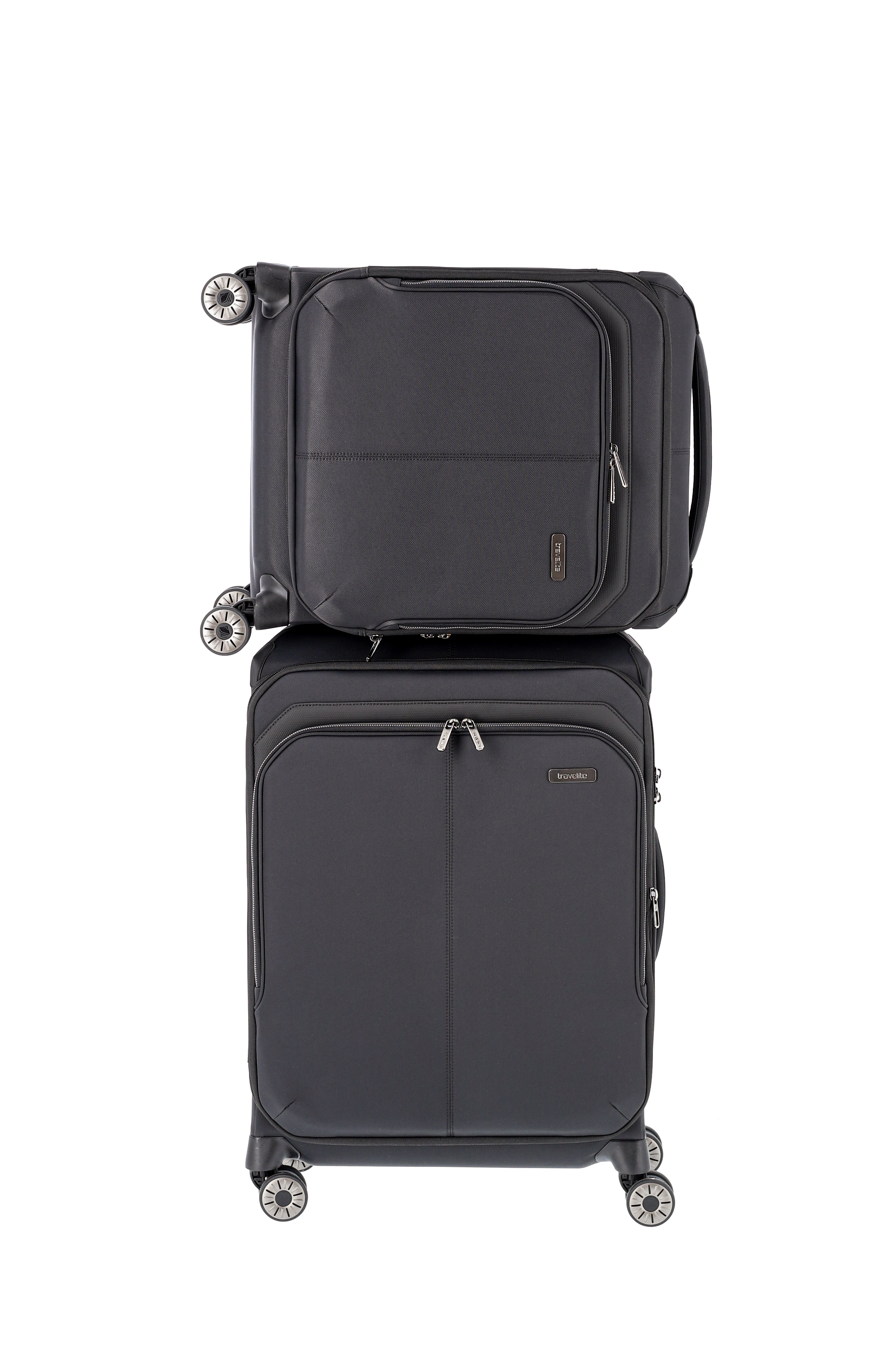 Travelite PRIIMA Trolley S 4-Rollen, erweiterbar Schwarz