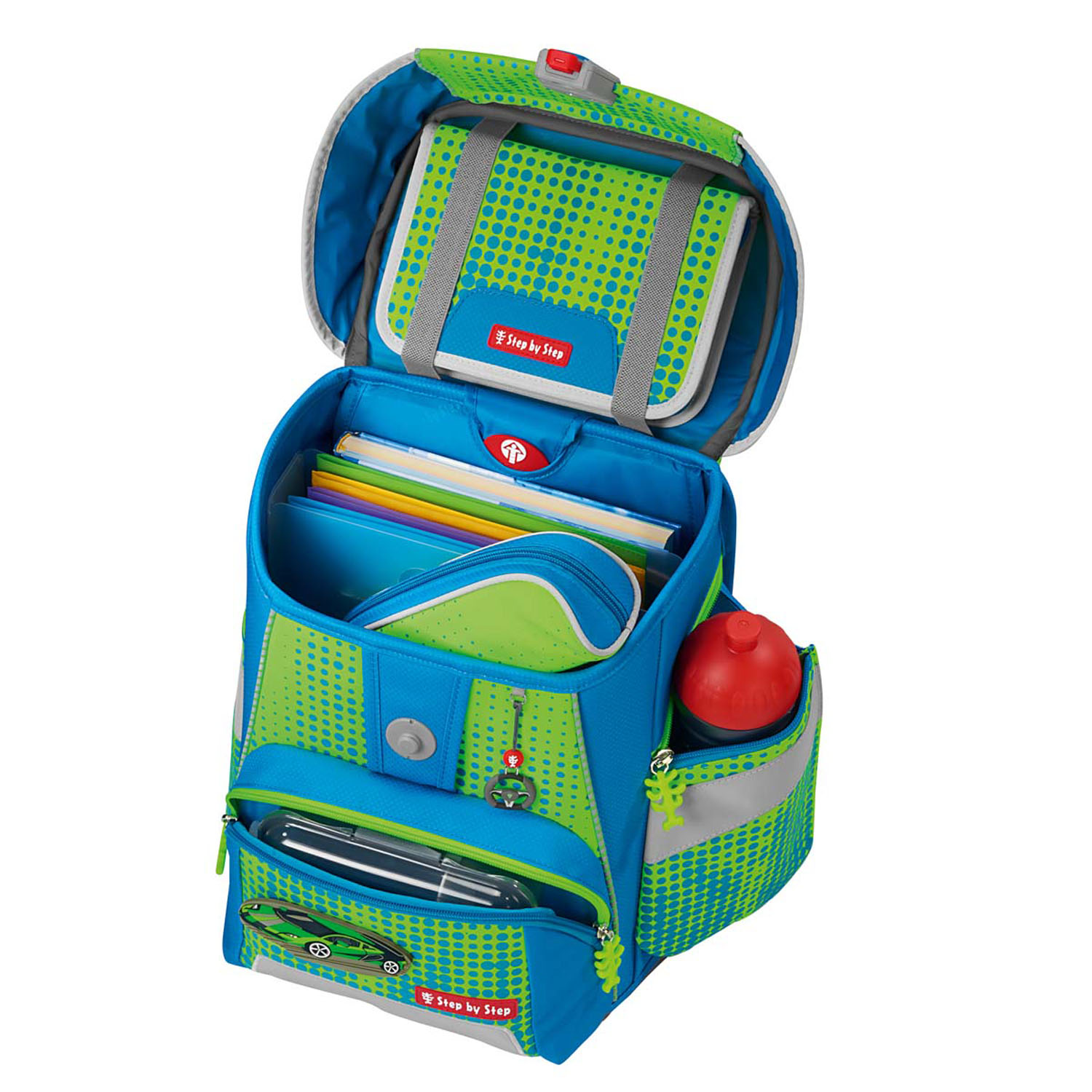 Step by Step SPACE NEON Schulranzen-Set, 5-teilig Race Car Chuck Step by Step SPACE NEON Schulranzen-Set, 5-teilig Race Car Chuck