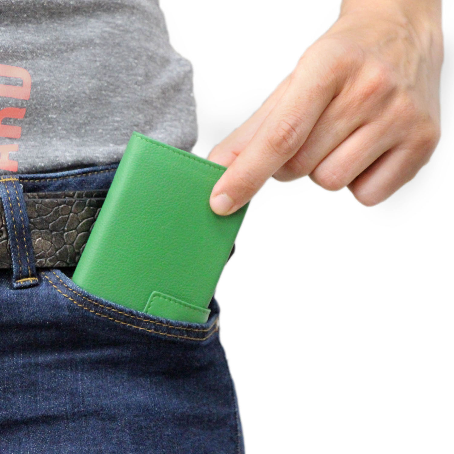 SecWal Matrix Kartenetui mit Münzfach Reißverschluss Grün