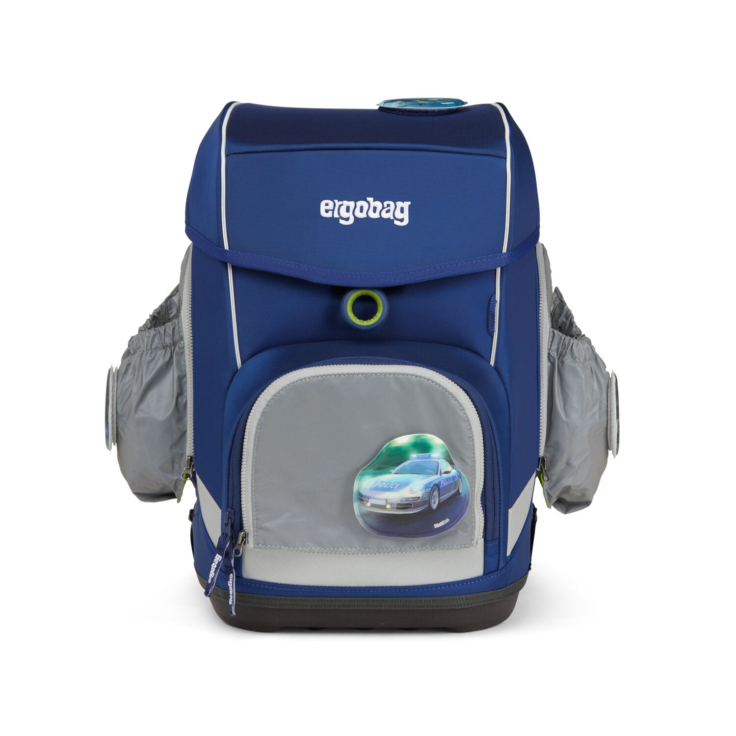 ergobag Schulzubehör Seitentaschen Zip-Set, 3-tlg. Reflex Silber