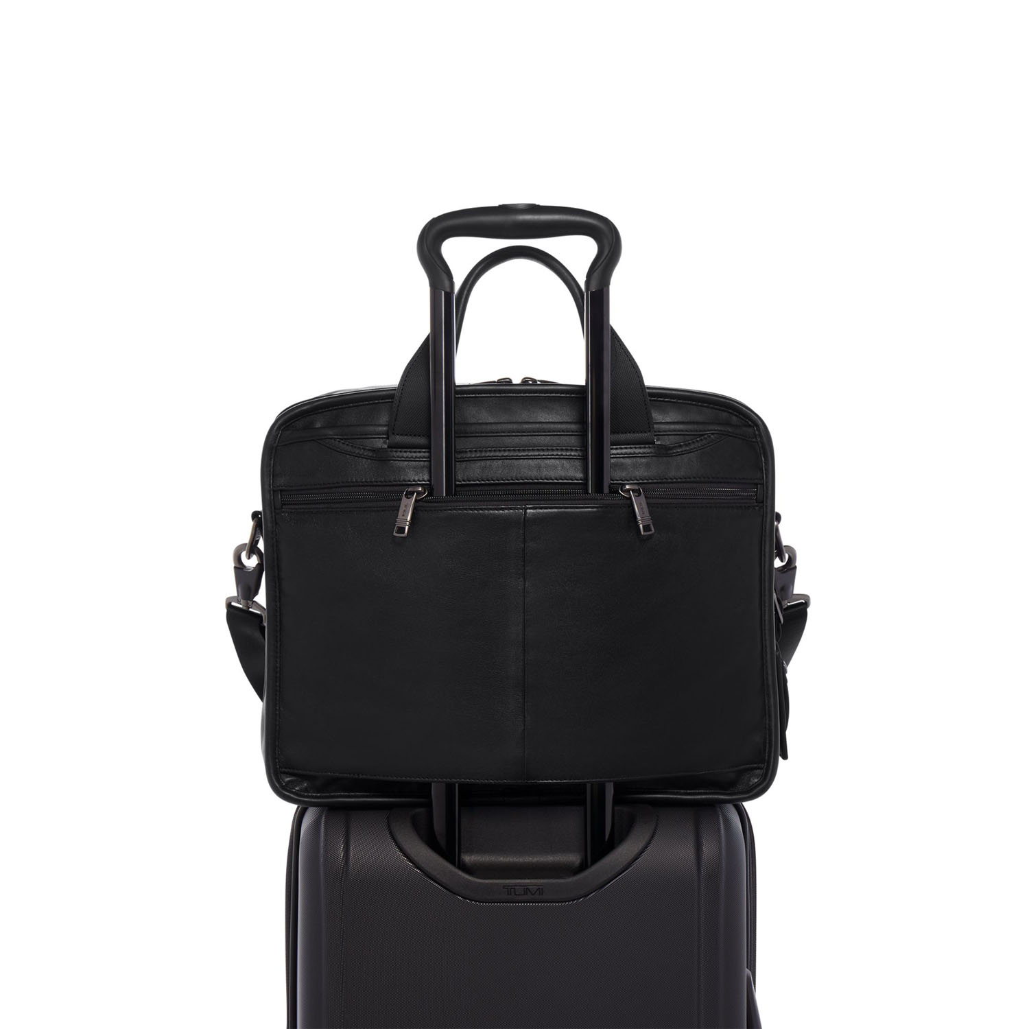 Tumi Alpha 3 Organizer Leder-Aktentasche 15" + GRATIS HOTELGUTSCHEIN Black