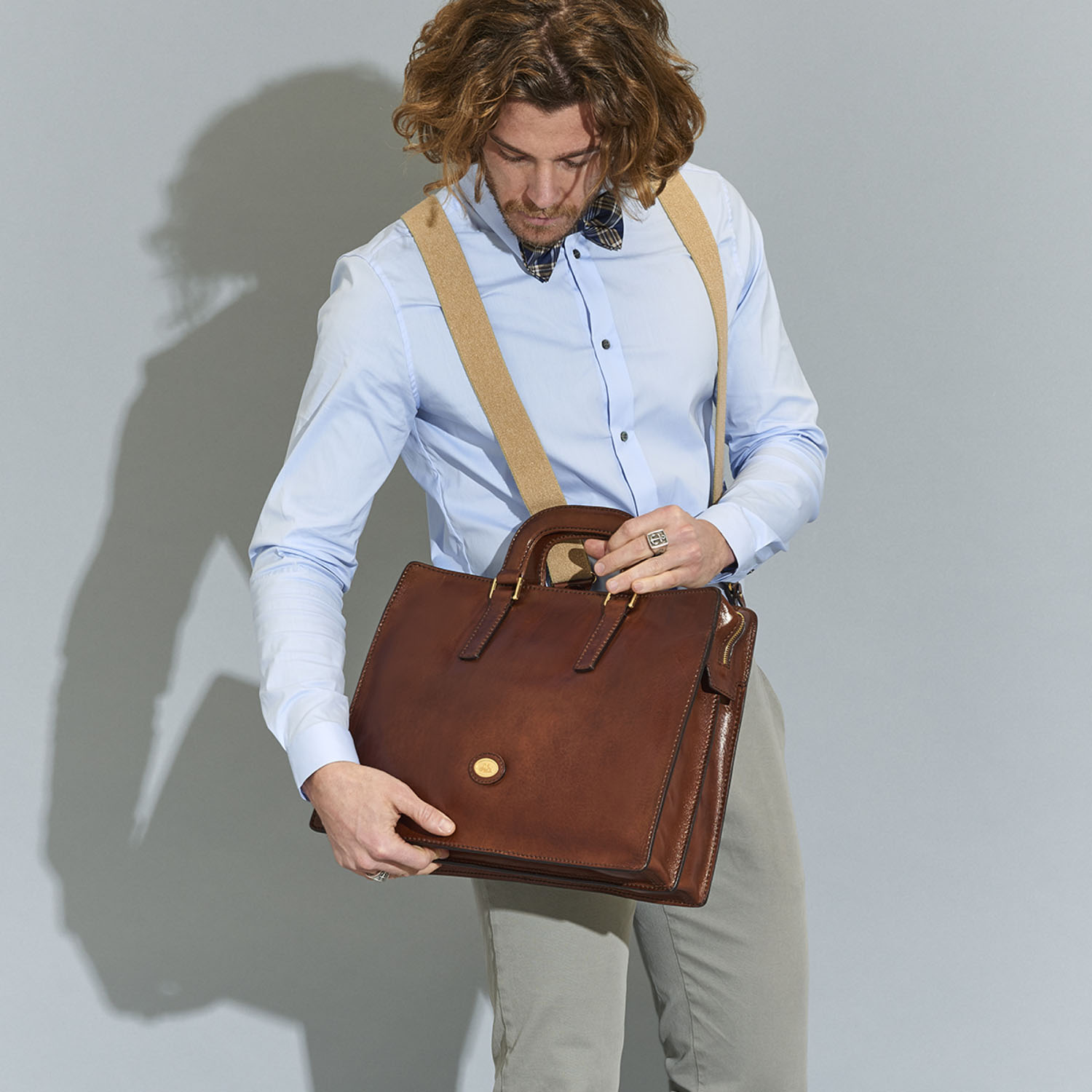 The Bridge Story Uomo Aktentasche 40cm - 06426901 Braun/Gold