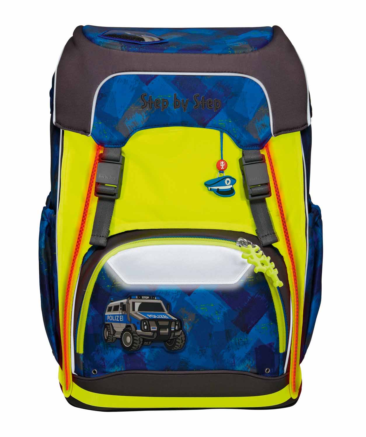 Step by Step Schulzubehör LED Neon Pull-Over, Reflektorüberzug mit LED-Leuchteffekt für GIANT Schulranzen Gelb