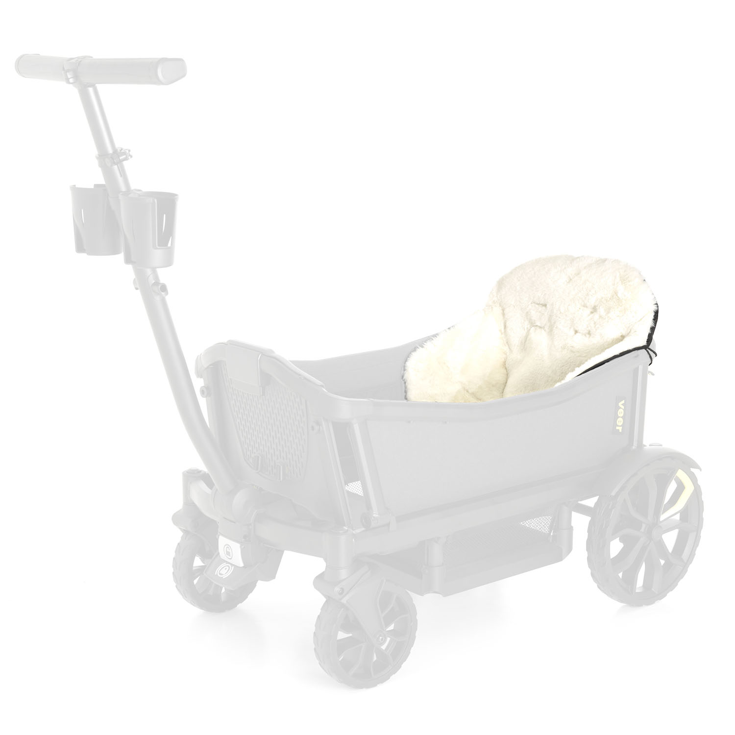 Veer Accessoires Veganer Lammfell-Sitzeinsatz weiss Veer Accessoires Veganer Lammfell-Sitzeinsatz weiss