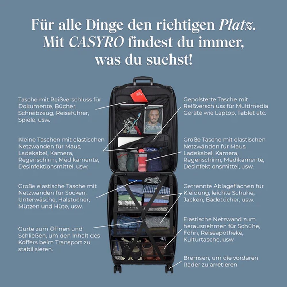 CASYRO Stand-Up Koffer 3.0 L Rose Gold CASYRO Stand-Up Koffer 3.0 L Rose Gold