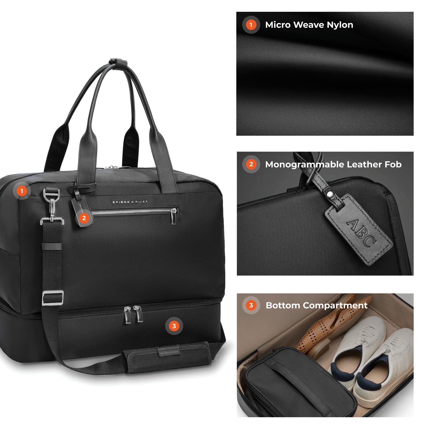 Briggs & Riley Rhapsody Weekender Tote Black Briggs & Riley Rhapsody Weekender Tote Black