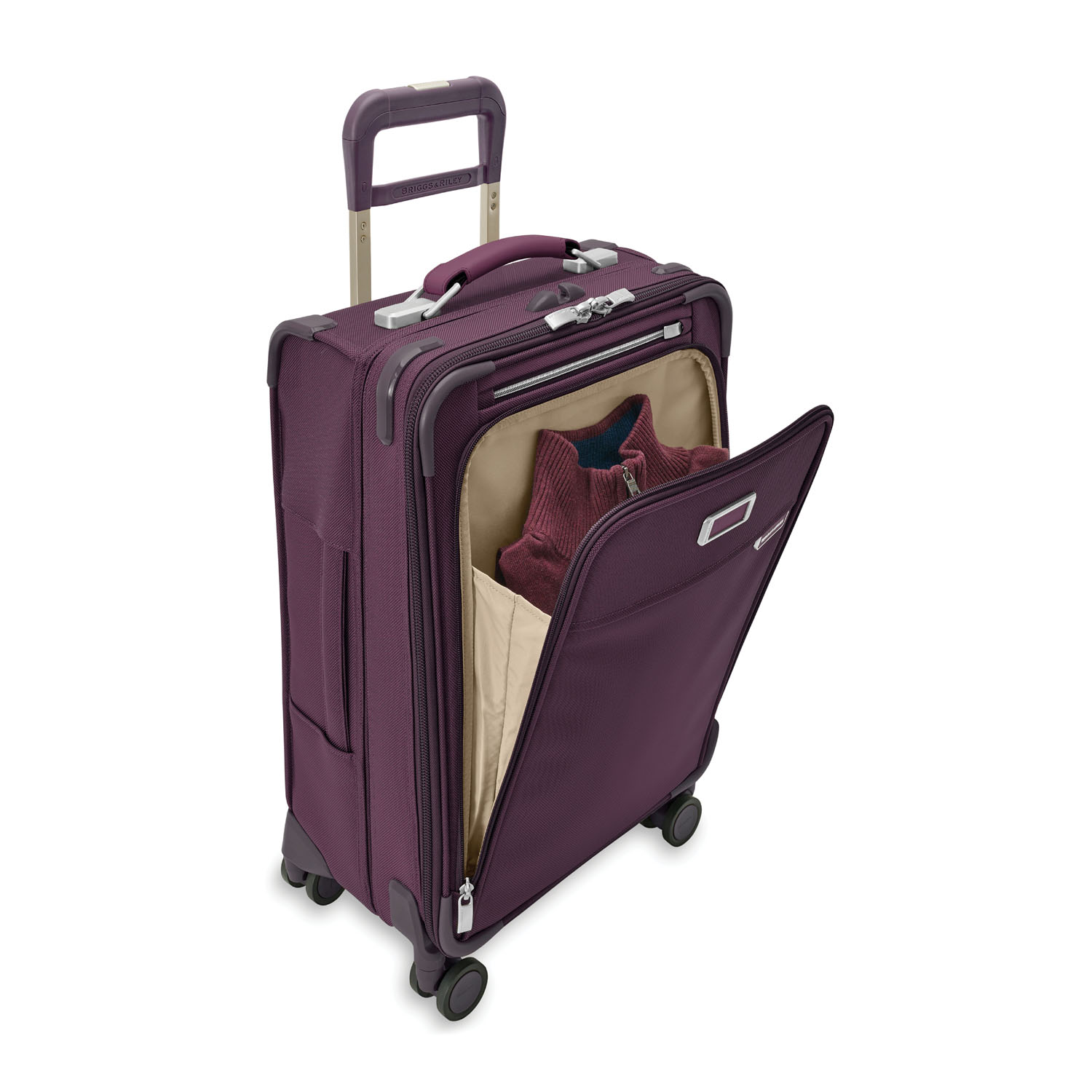 Briggs & Riley Baseline Essential 22" Carry-On Expandable Spinner Plum