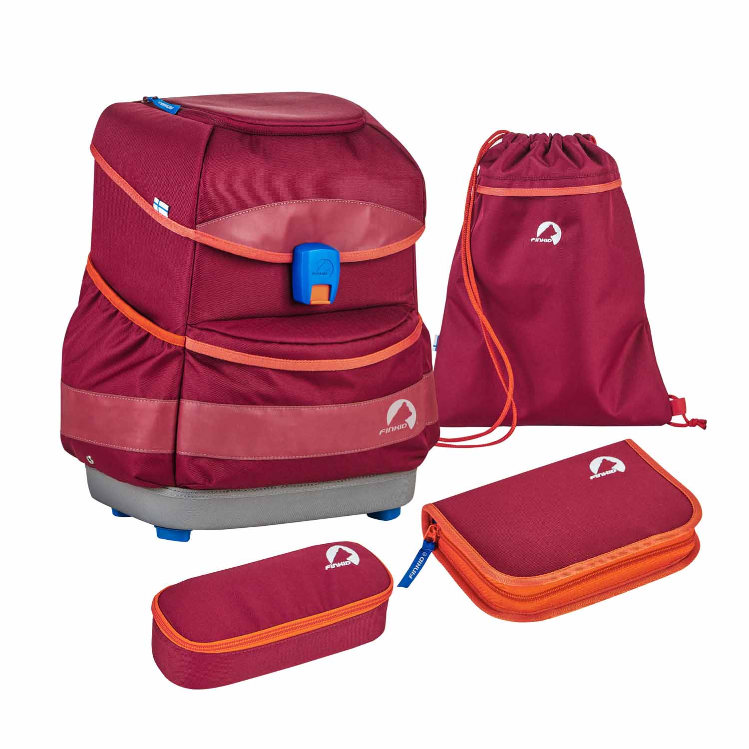 Finkid Buddy Classic Schulrucksack-Set Beet Red Finkid Buddy Classic Schulrucksack-Set Beet Red