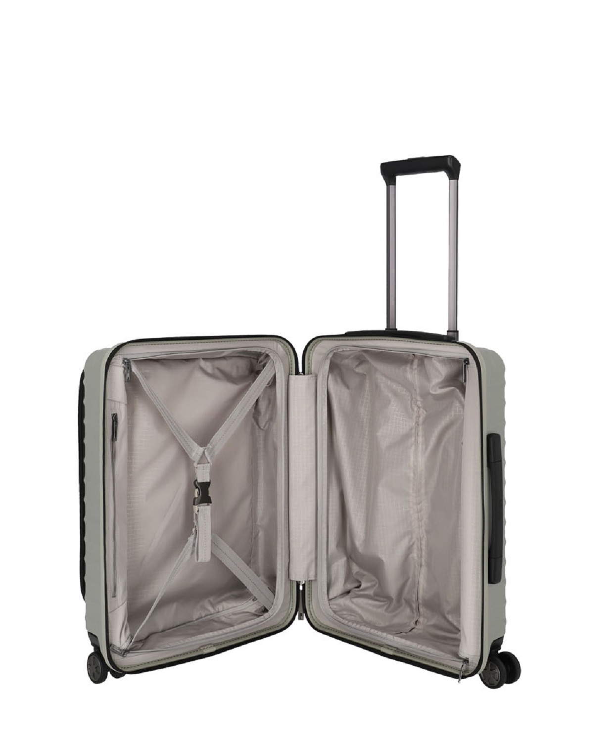 TITAN Litron 4-Rollen Trolley S mit Vortasche + Gratis Hotelgutschein Champagner