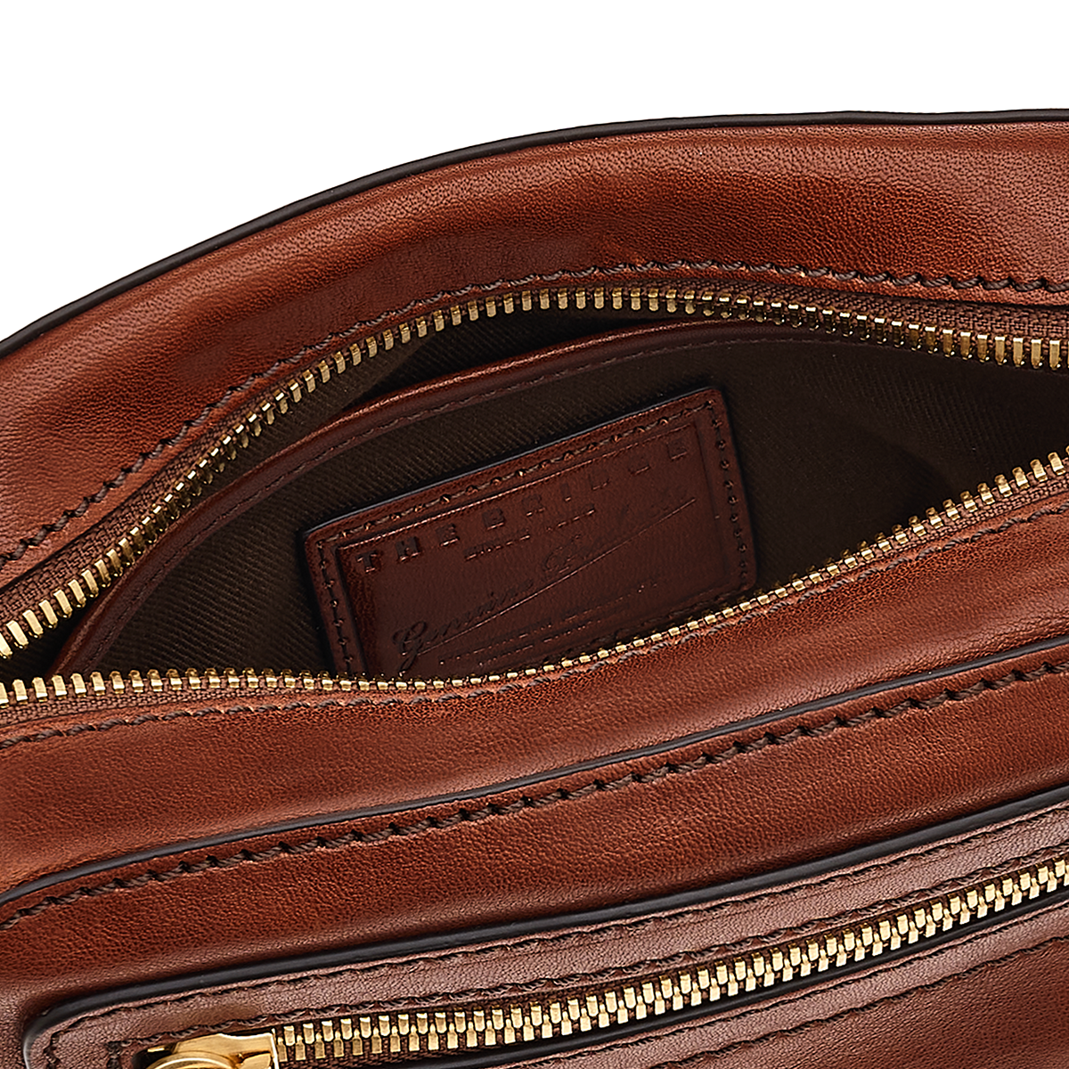 The Bridge Alberto Schultertasche Braun/Gold