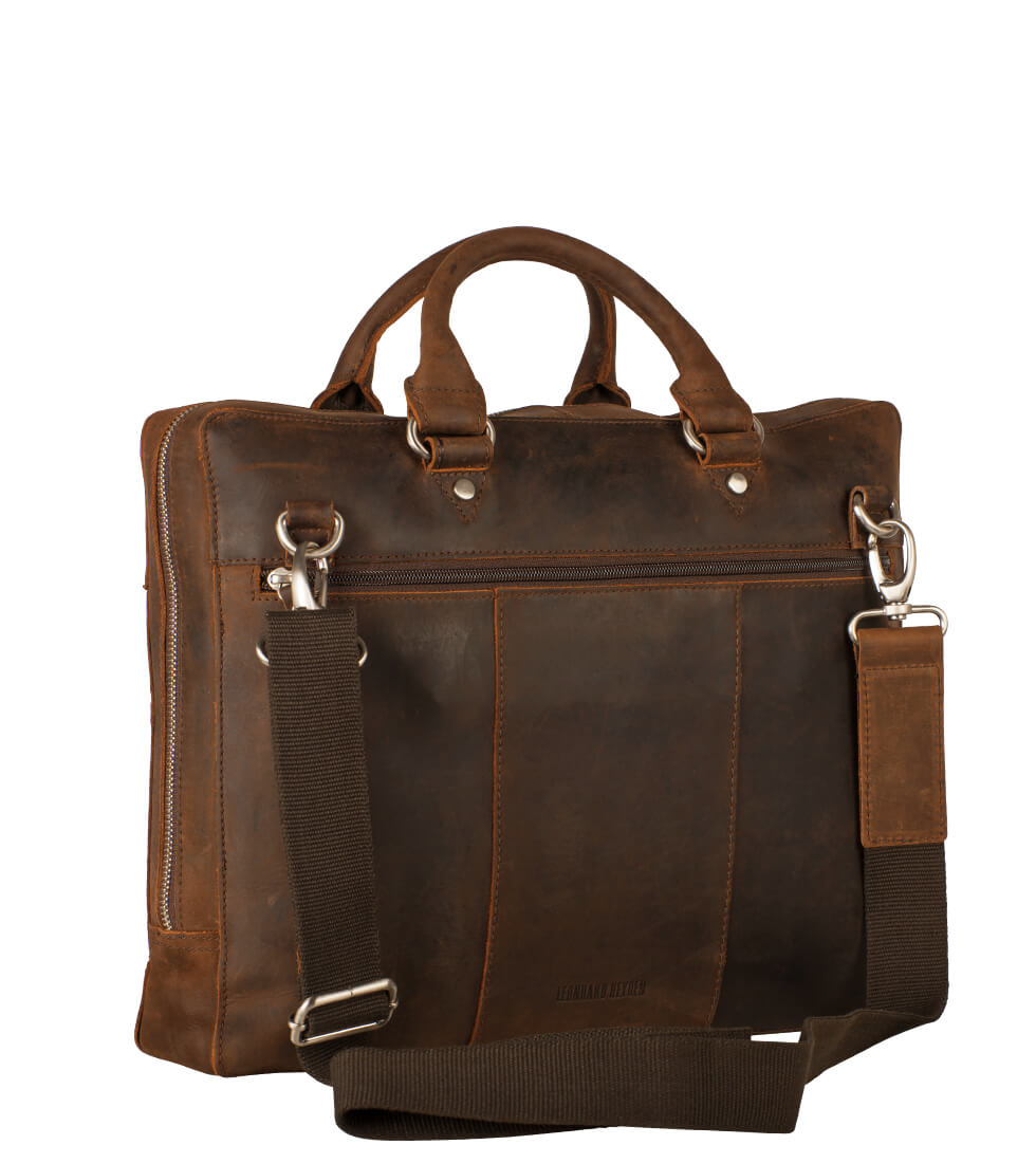 Leonhard Heyden Salisbury Leder-RV-Aktenmappe 1-Fach, mit Laptopfach 15" braun