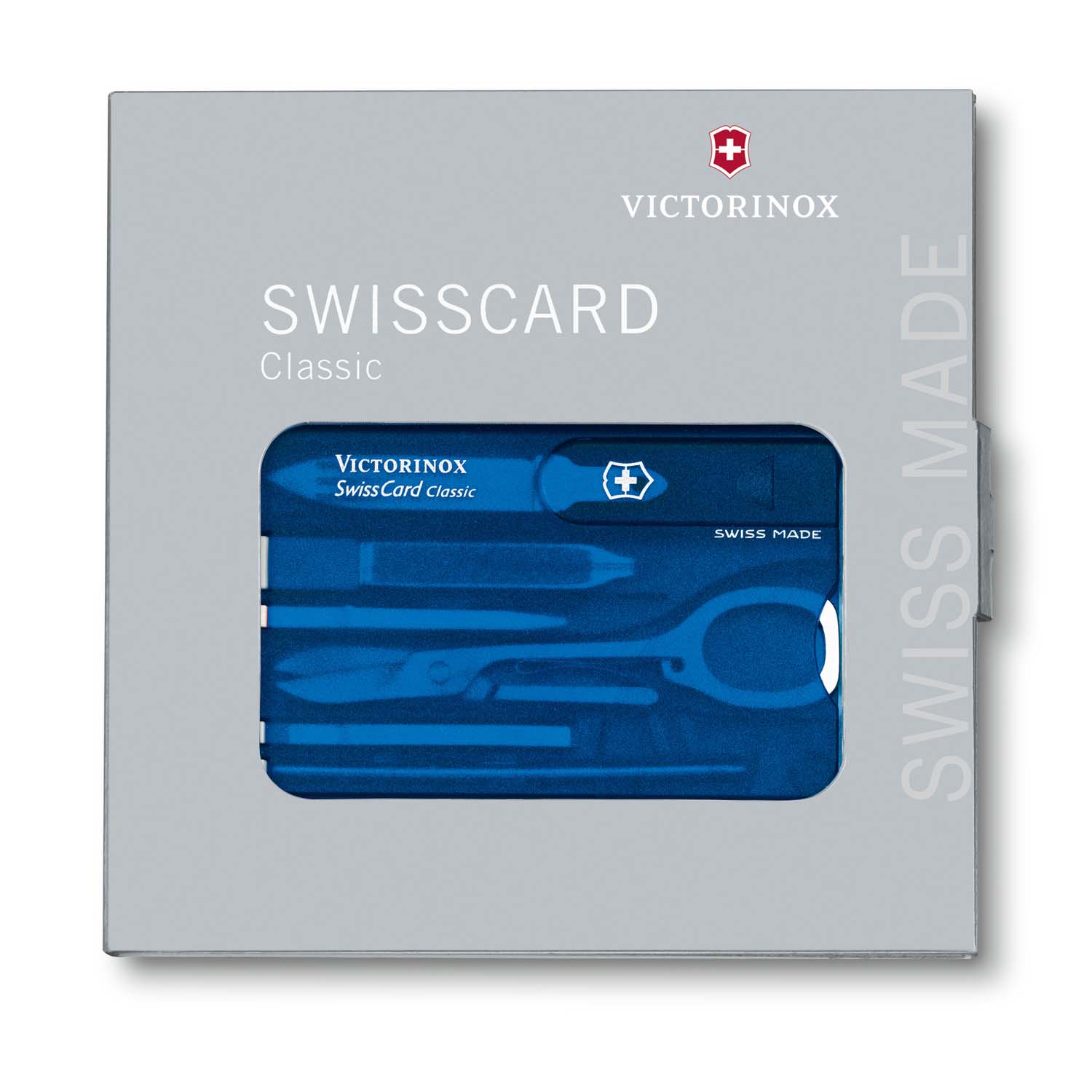 Victorinox Swiss Card Classic, 10 Funktionen blau transparent Victorinox Swiss Card Classic, 10 Funktionen blau transparent
