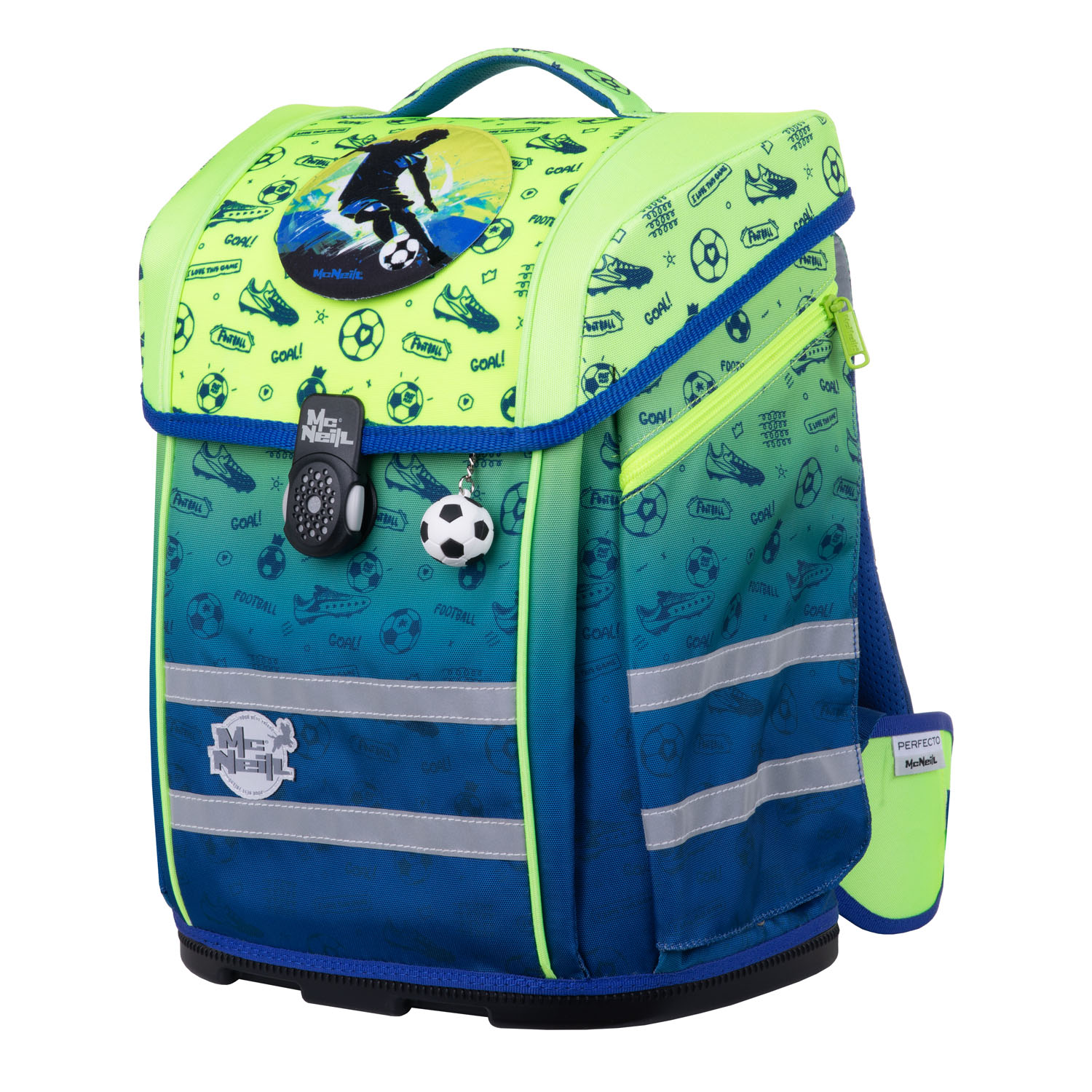 McNeill Perfecto Kollektion 2025 -Schulranzen-Set 5tlg., FOOTBALL 2T
